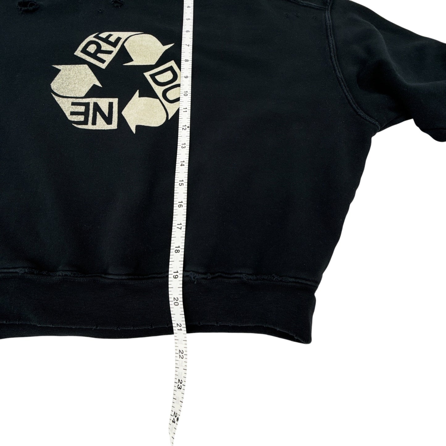 RE/DONE Recycle Distressed Crew Sweatshirt S