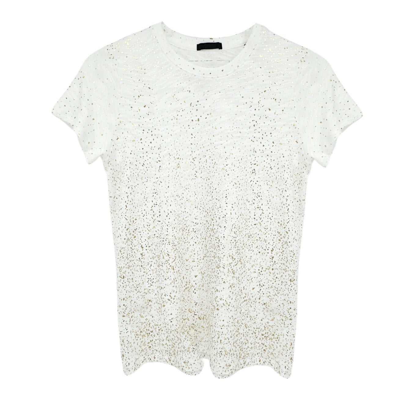 ATM Slub Jersey with Foil Schoolboy Short Sleeve Crew Neck Tee S