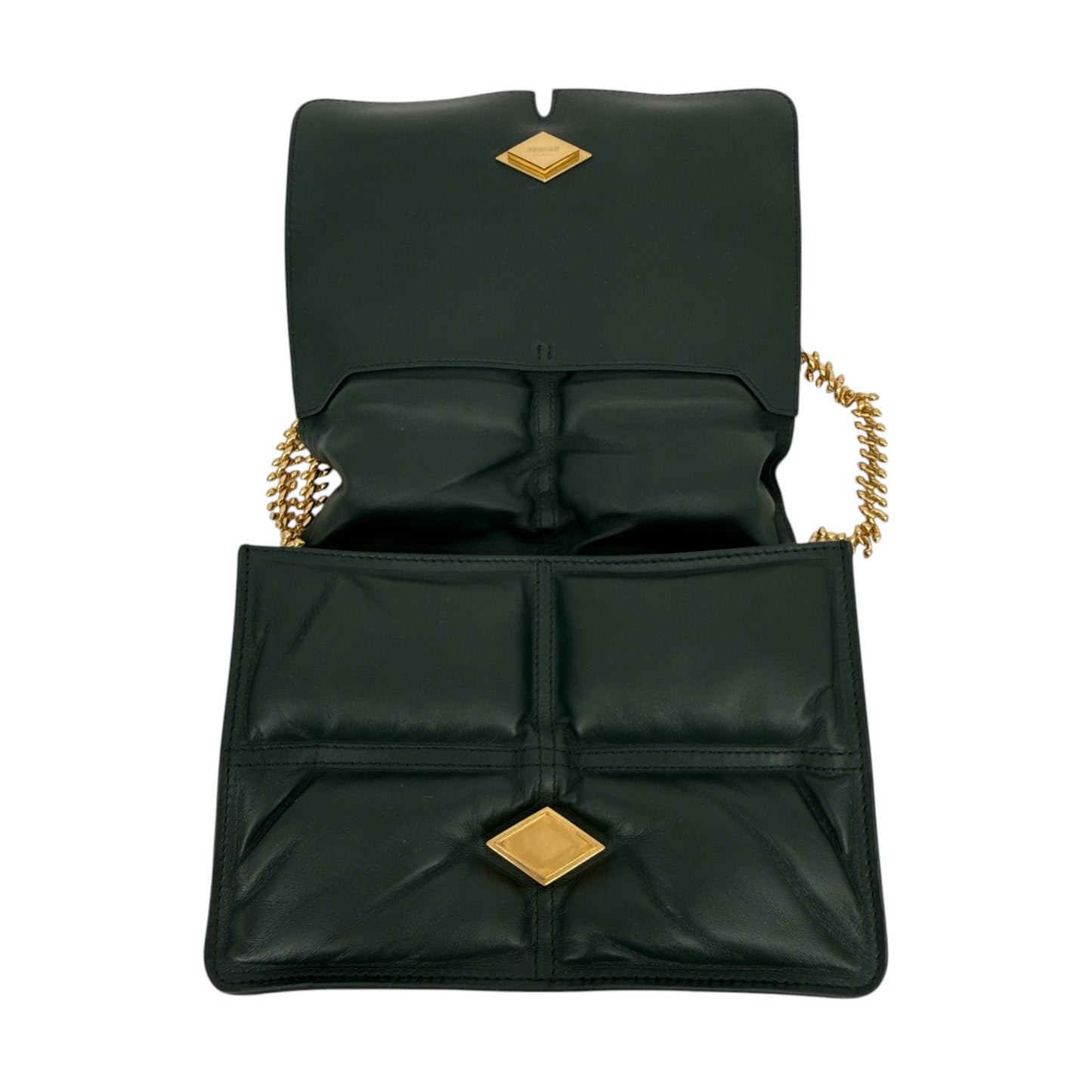 BURBERRY Snip Chain Bag Puffy Nappa Leather in Vine