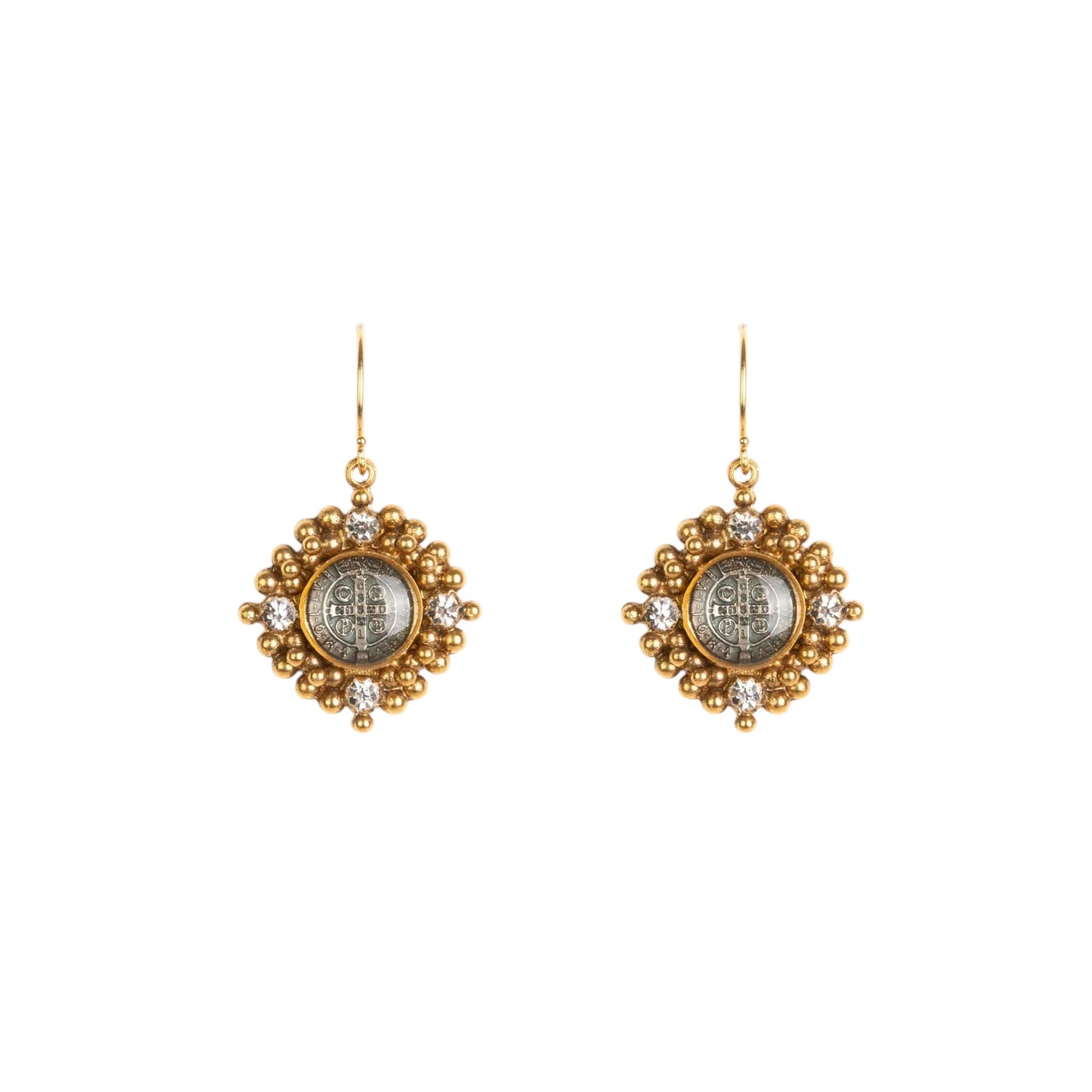 VIRGINS SAINTS & ANGELS VSA Petite Cloister Earrings San Benito in Gold