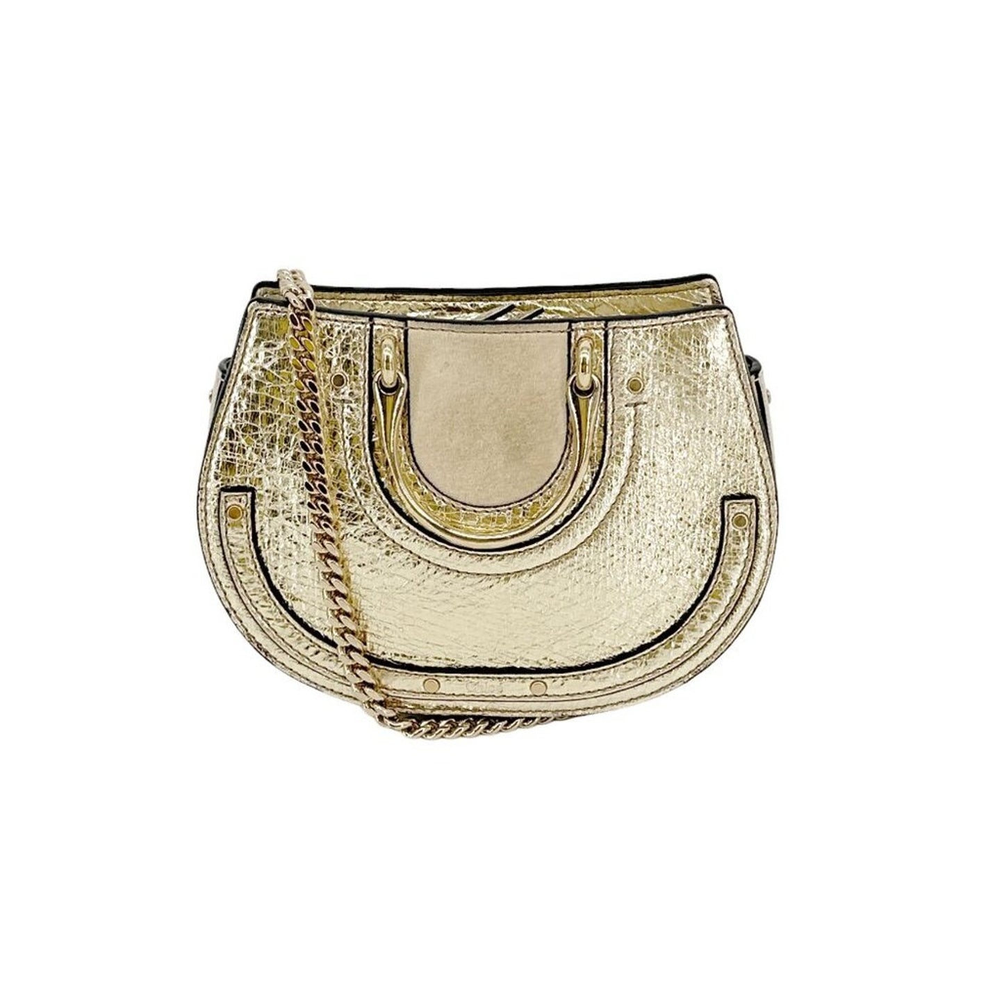 CHLOE Pixie Mini Belt Convertible Bag Metallic