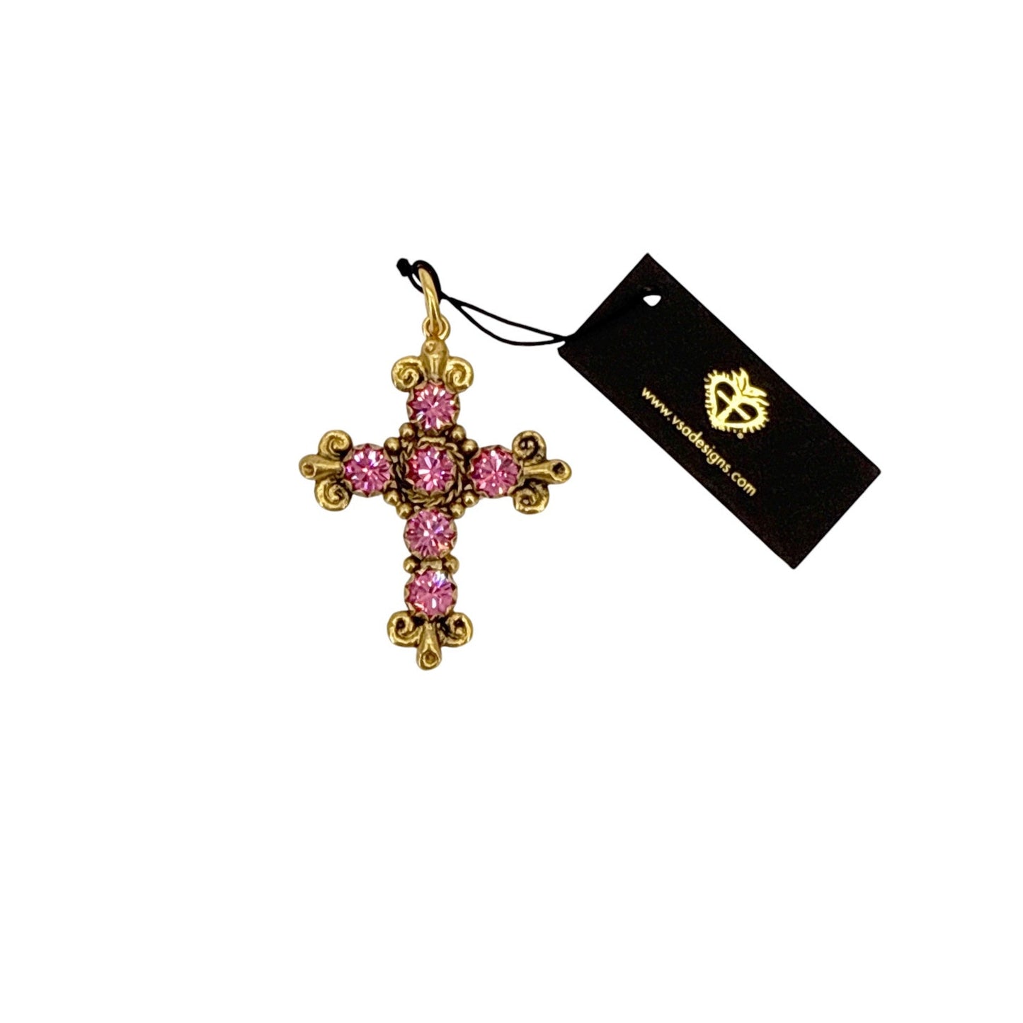VIRGINS SAINTS & ANGELS VSA Addie Charm Pink & Gold