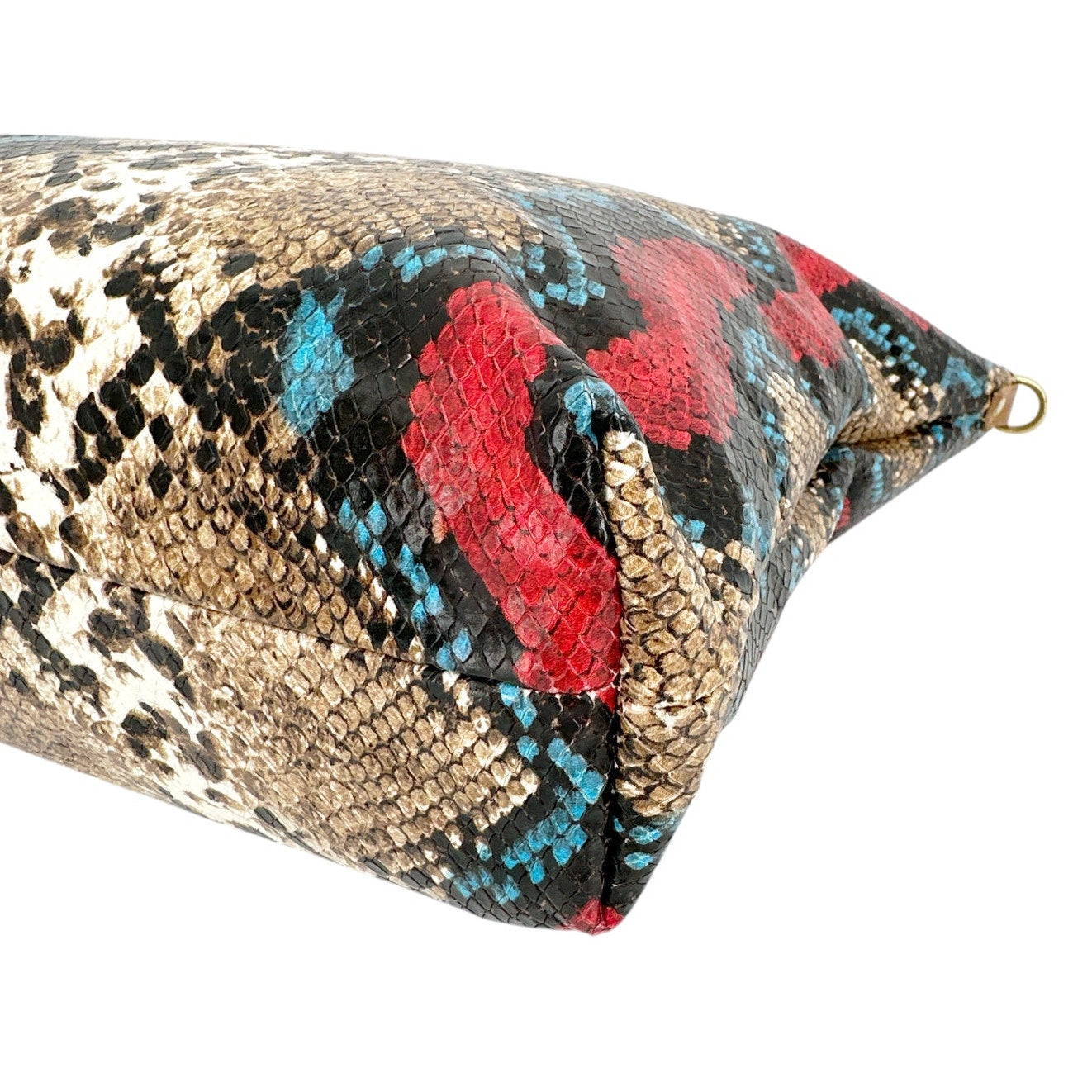 CLARE V. Attache Tote in Garden Snake with Additional Strap