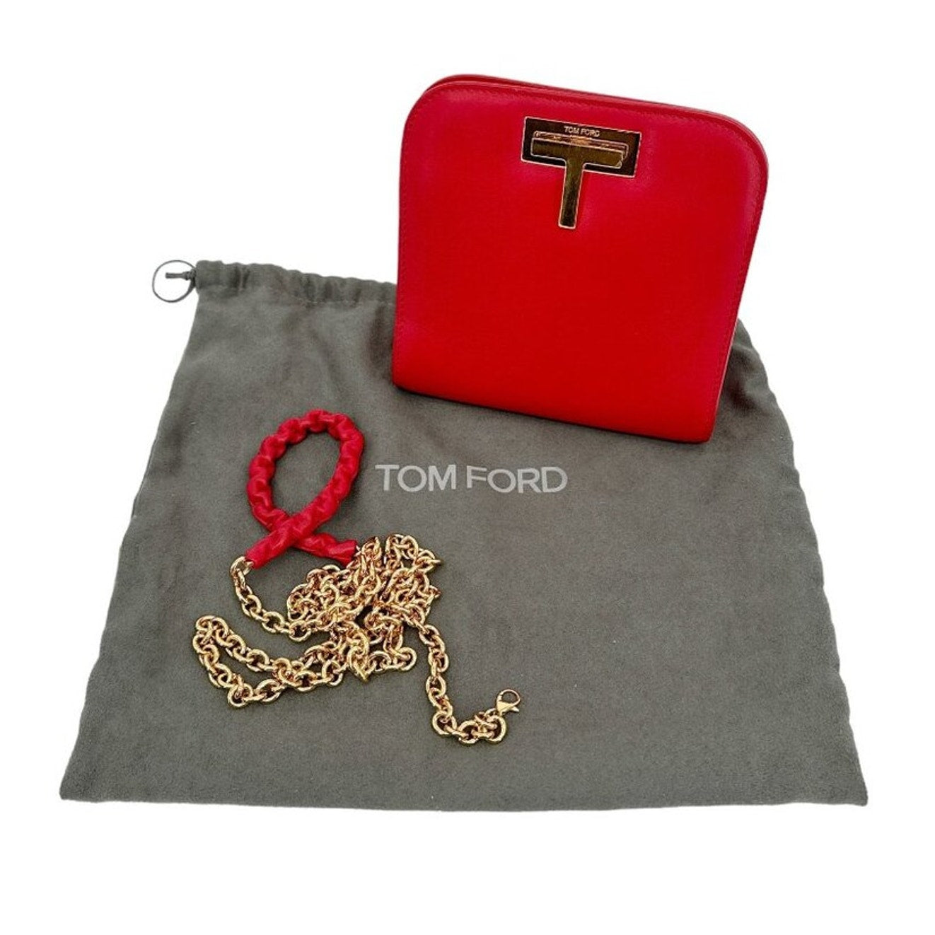 TOM FORD Cosmo T Lock Shoulder Bag Leather Small