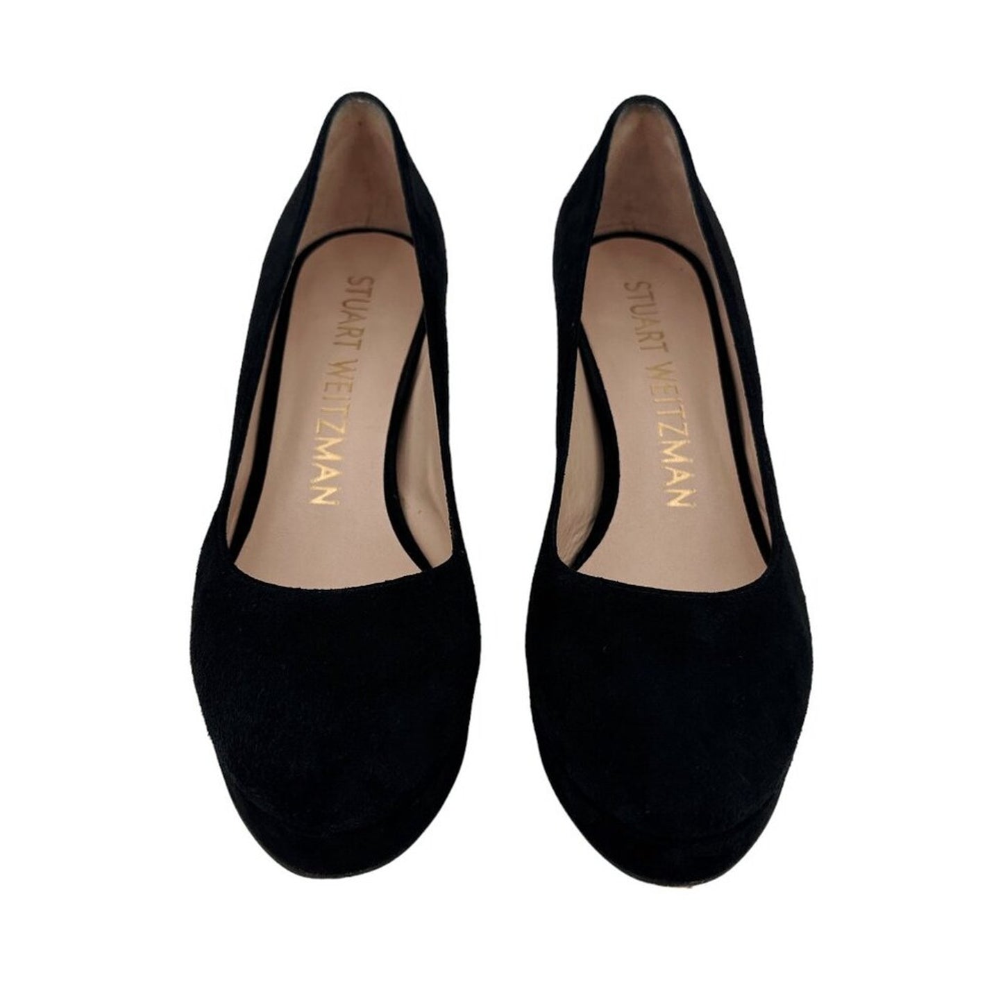 STUART WEITZMAN Larsa Suede Platform Pump in Black 6.5M