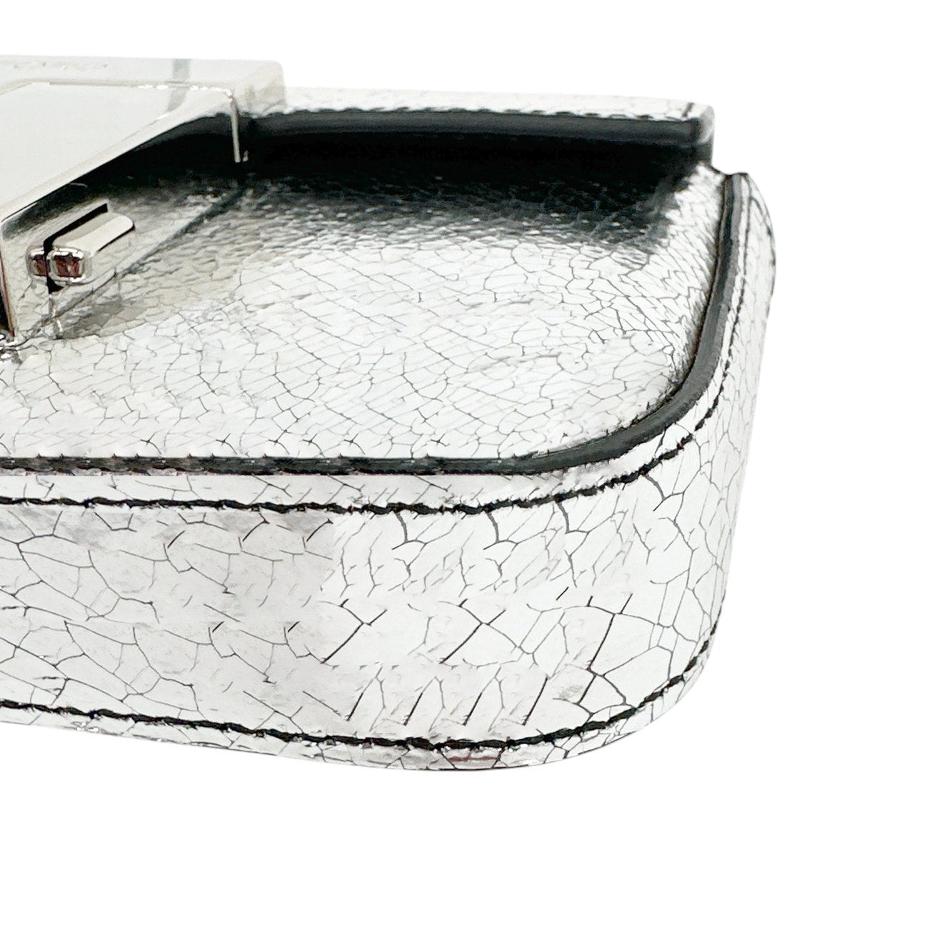 TOM FORD Shiny T Clasp Mini Crossbody Bag in Silver