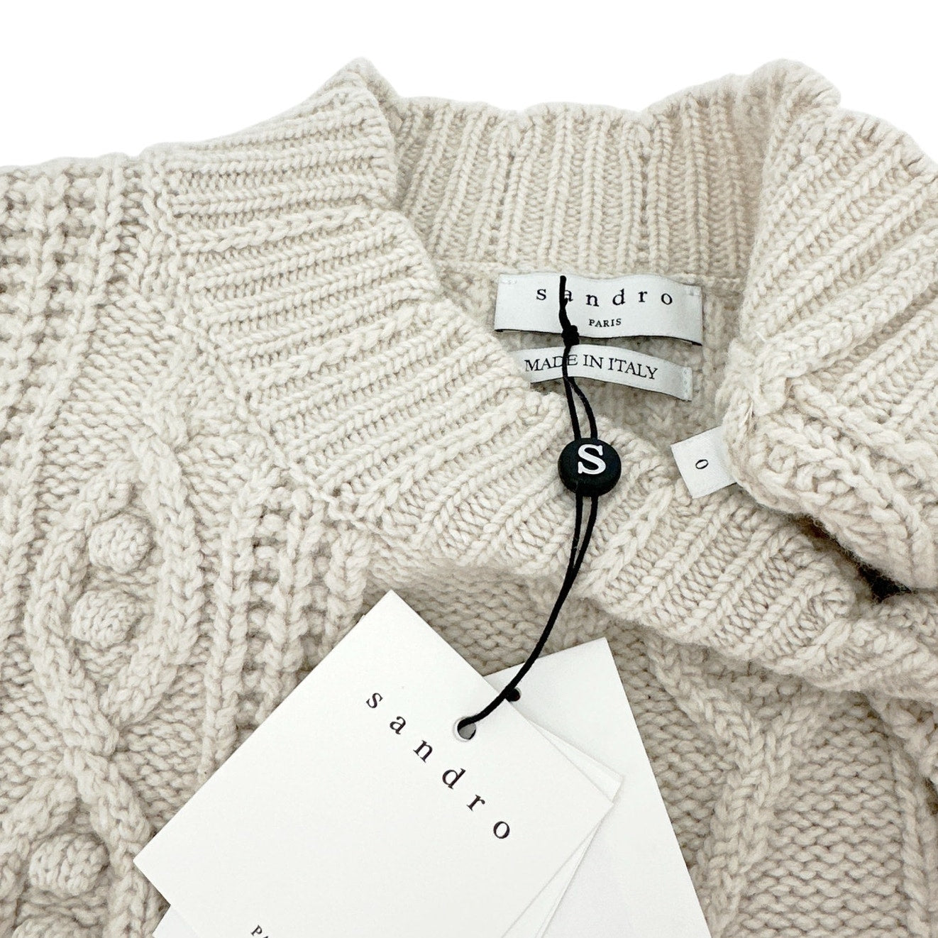SANDRO Moise Cable Knit Vest XS
