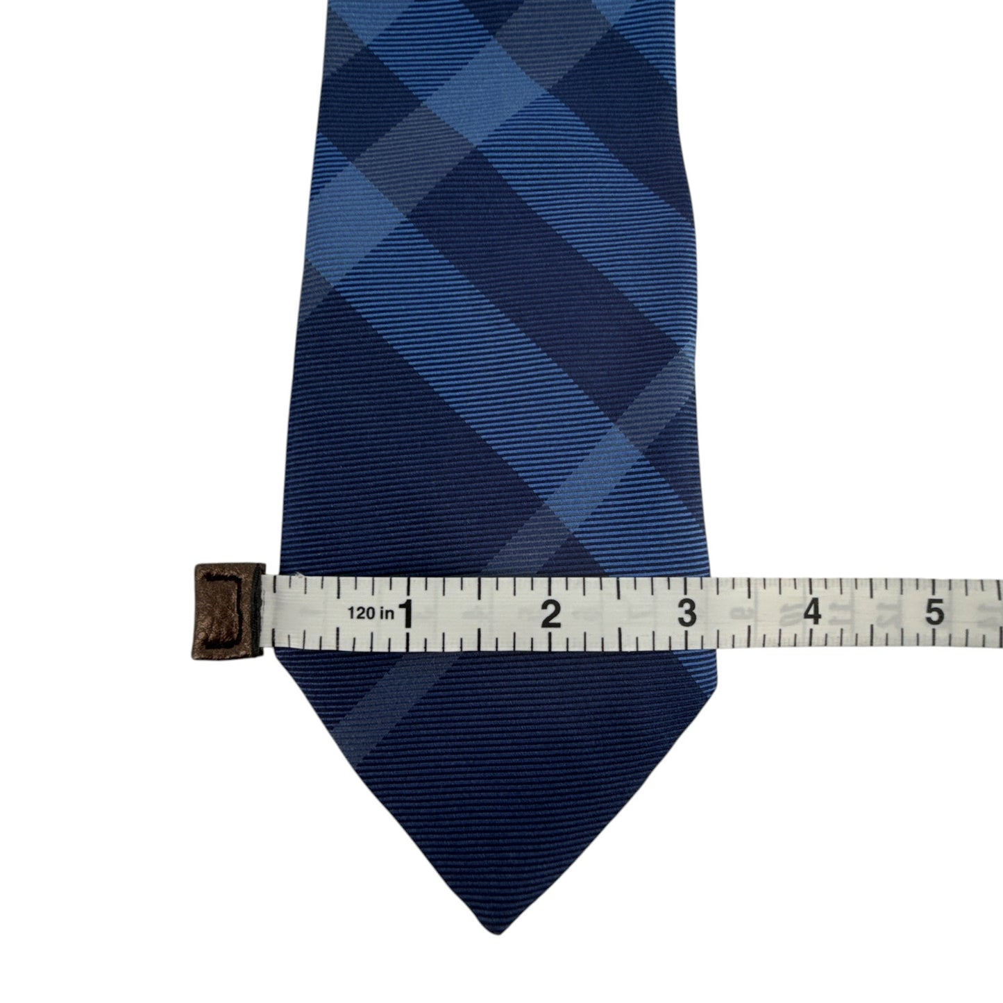 BURBERRY Manston Exploded Check Silk Tie in Dark Blue