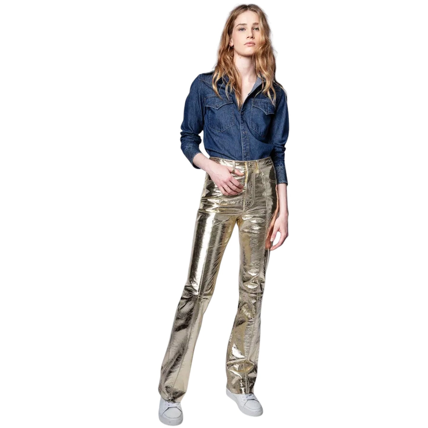 ZADIG & VOLTAIRE Thelma Eco Strass Denim Shirt S
