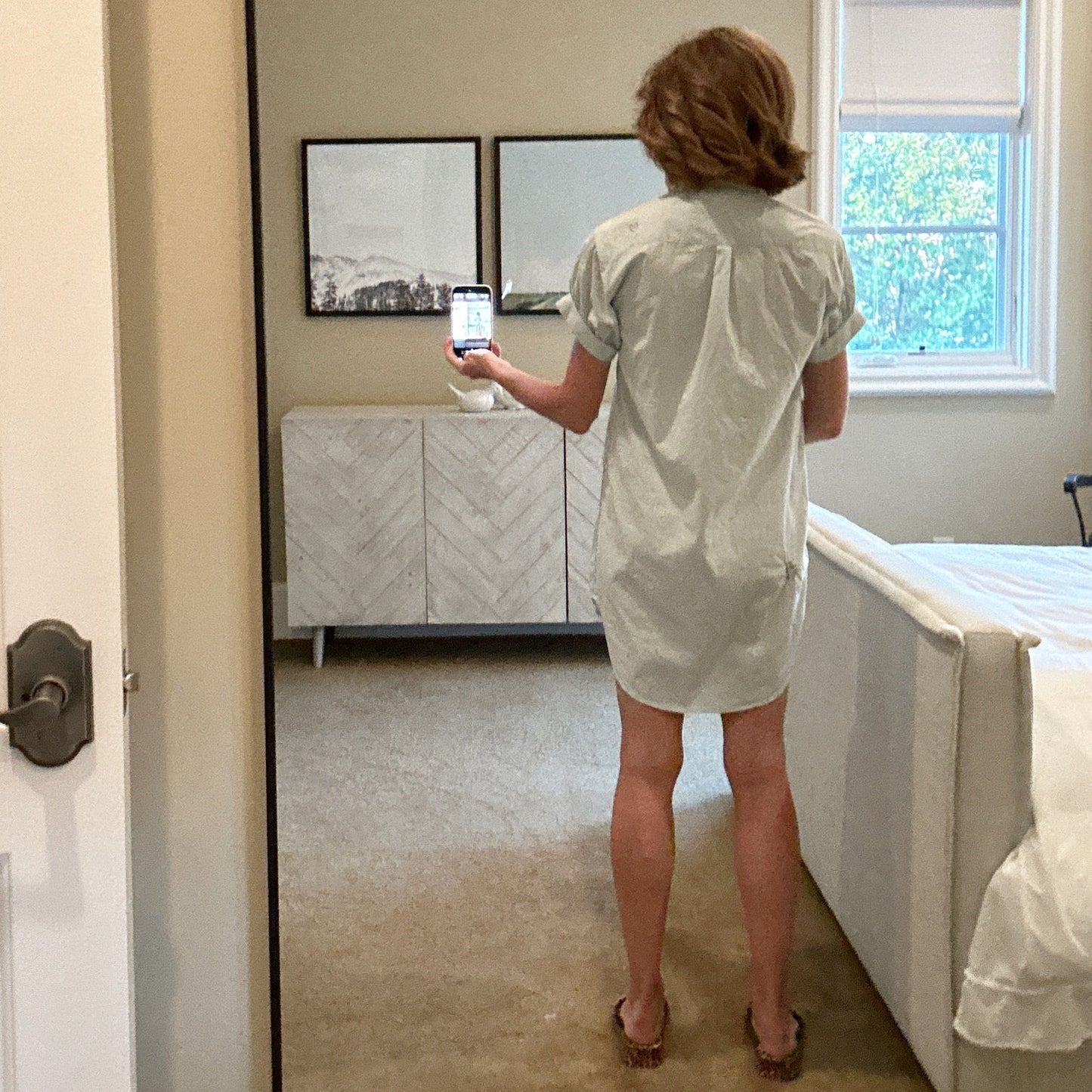 KERRI ROSENTHAL Nina Shirt Dress Happy Everything XS