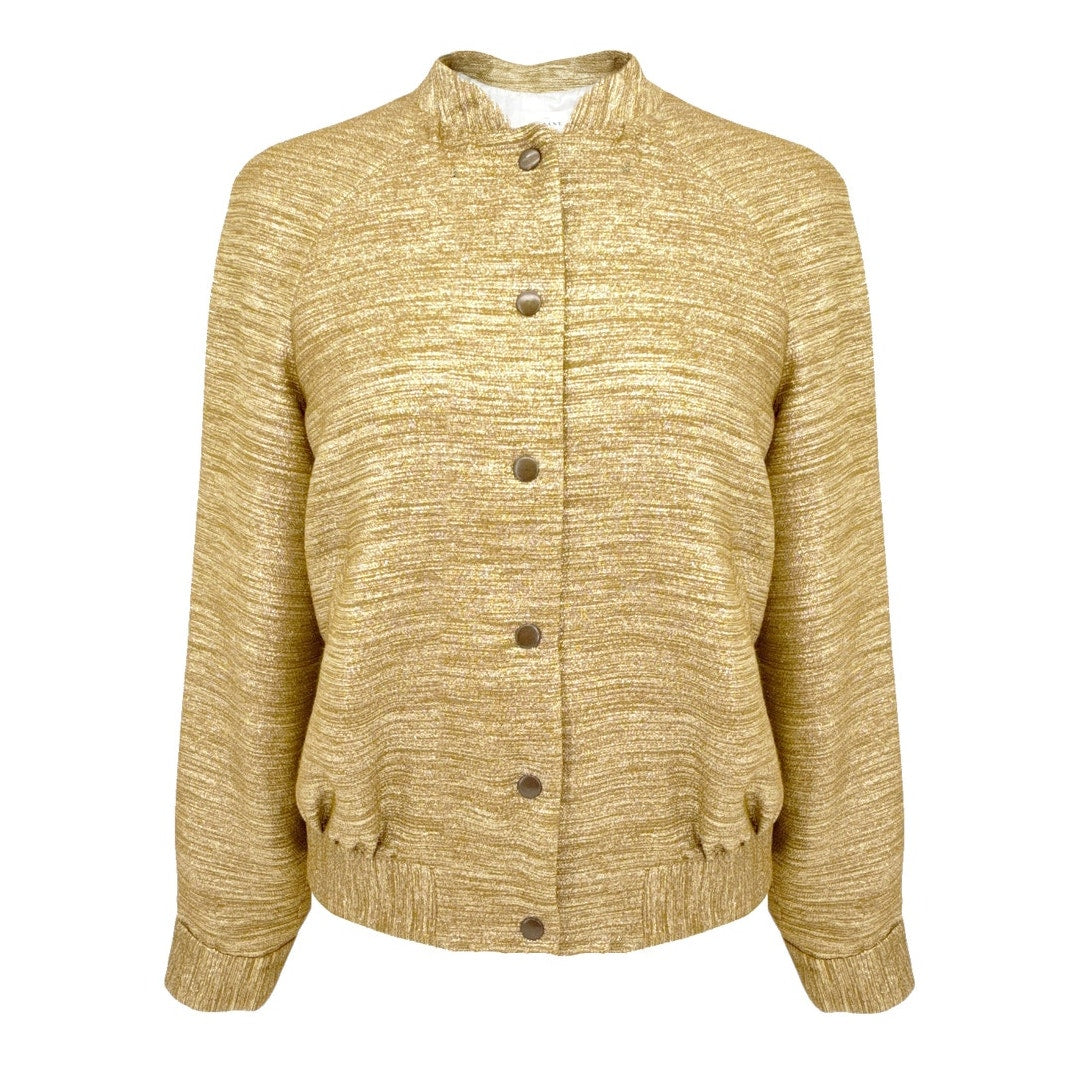 SEZANE Archie Jacket in Gold Viscose FR34|XS