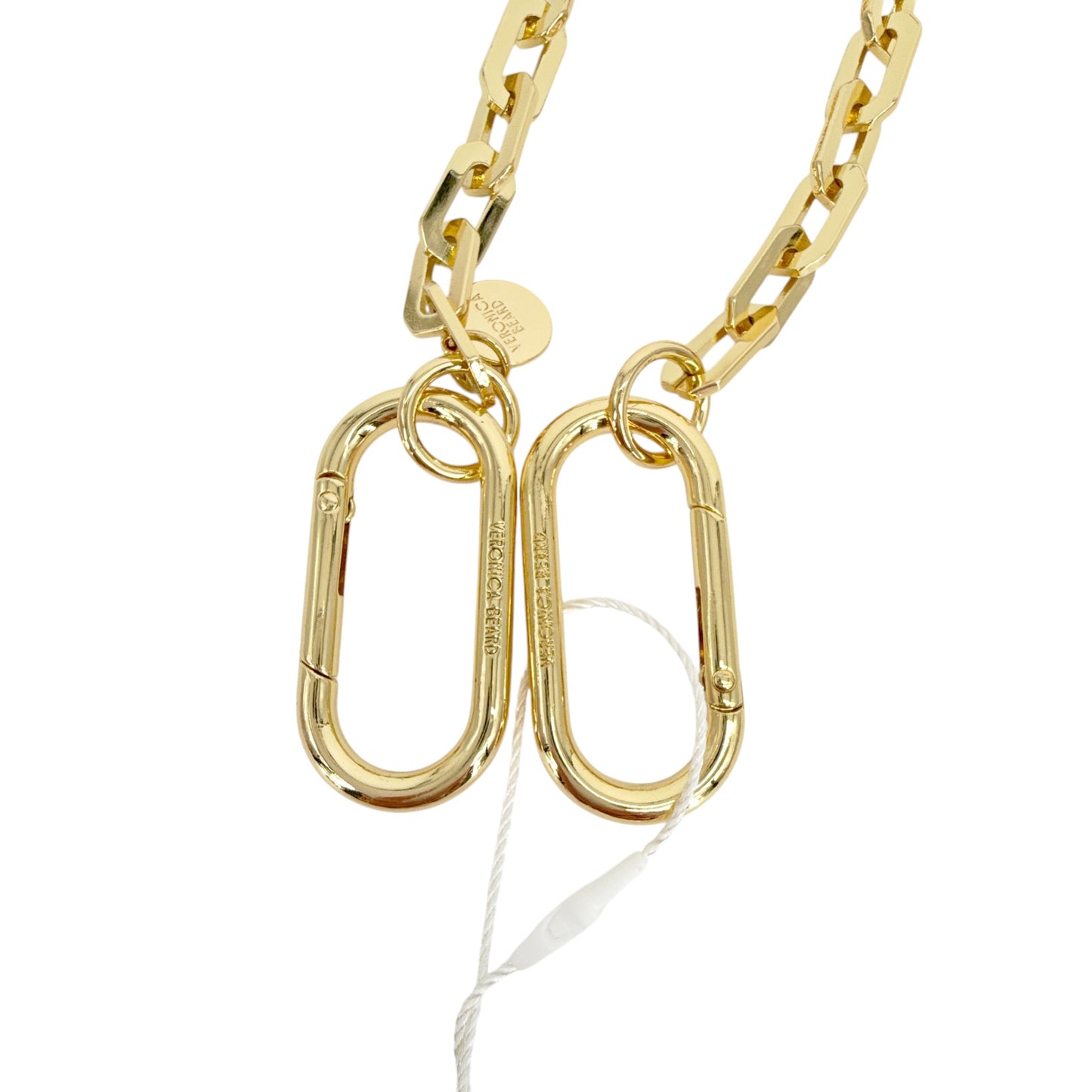 VERONICA BEARD Swag Edge Chain Bag Charm in Gold