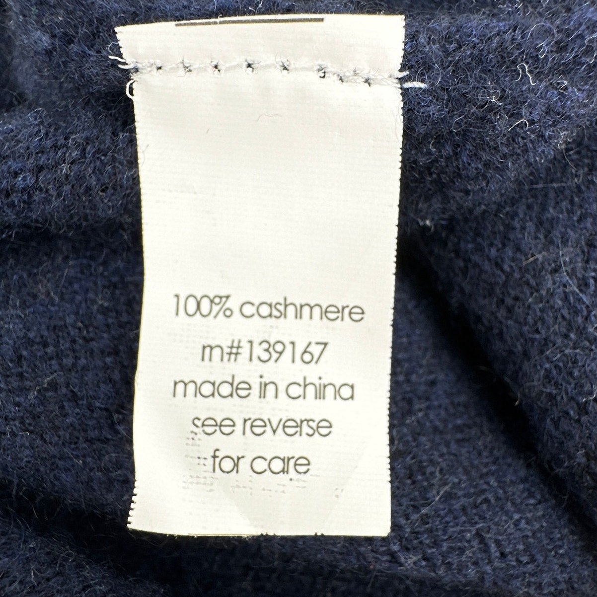 27 MILES Cashmere V-Neck Sweater Navy XS