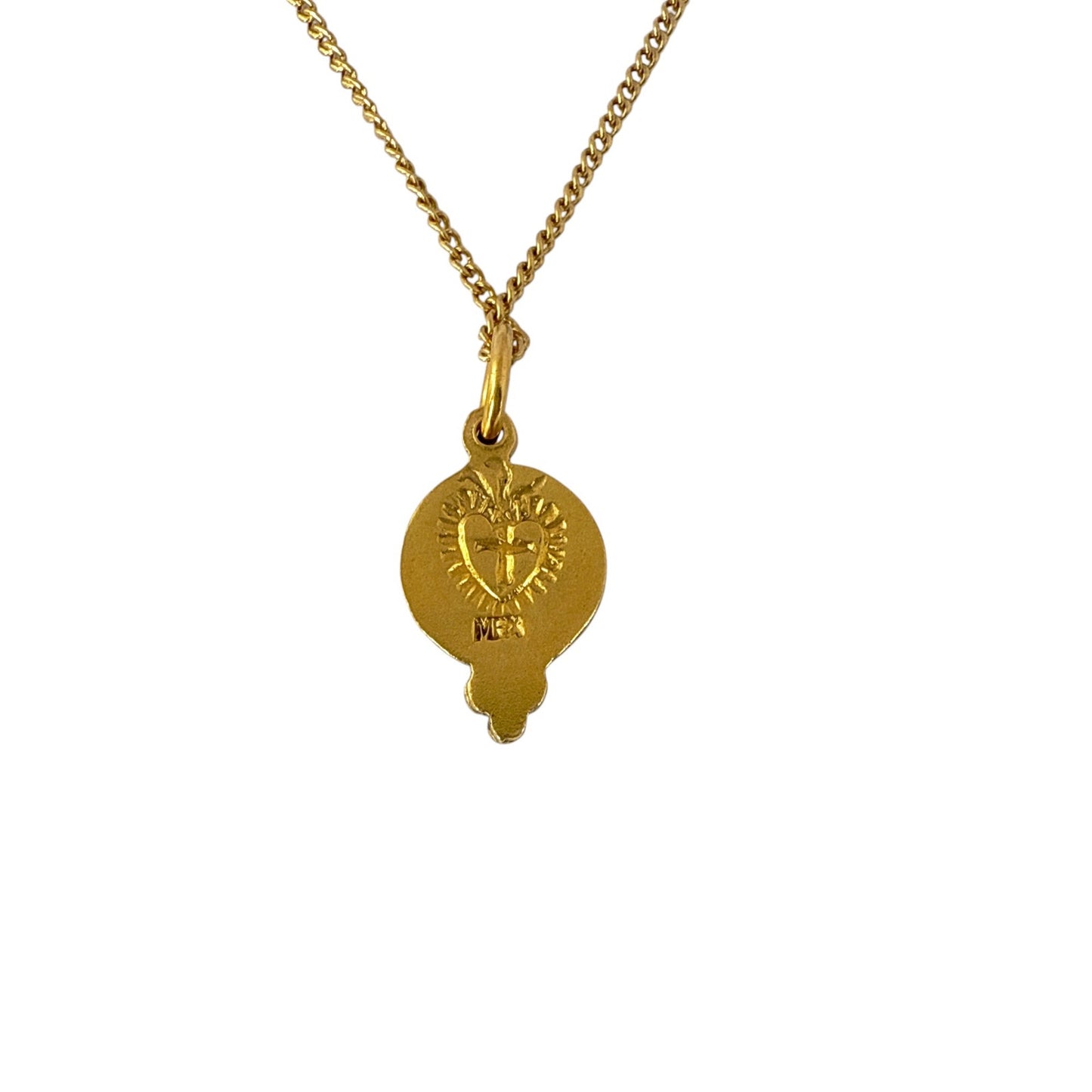 VIRGINS SAINTS & ANGELS VSA Piccolo Lucia Guardian Angels Charm Necklace in Gold
