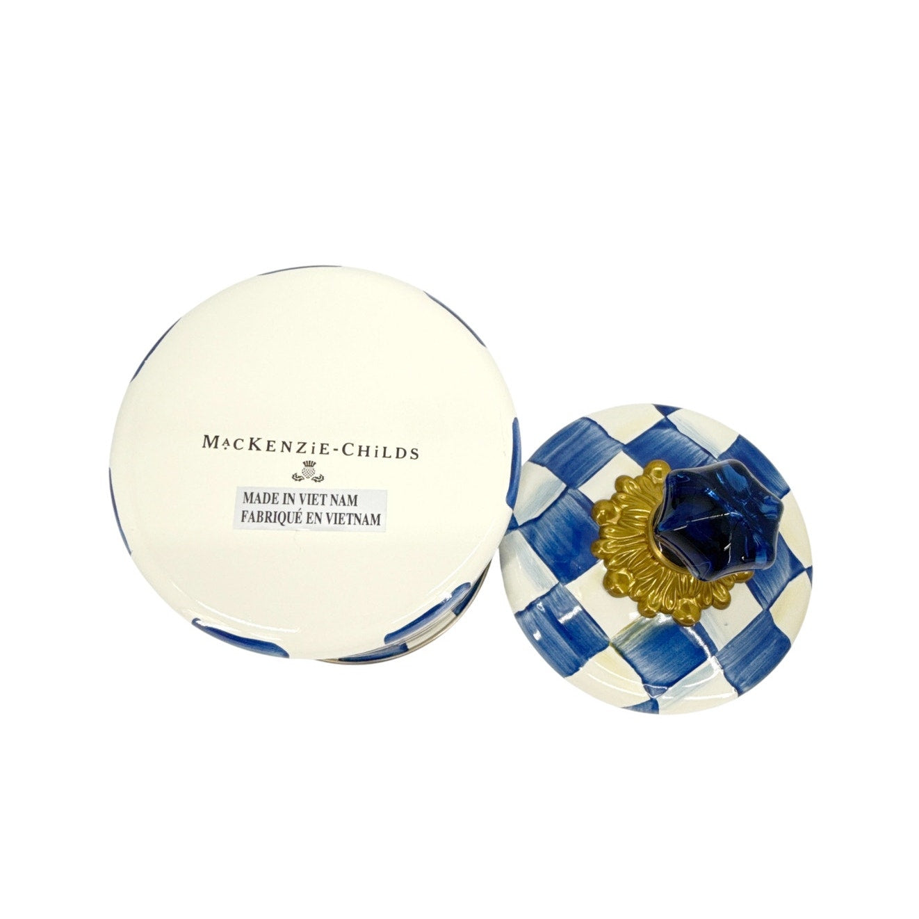 MACKENZIE-CHILDS Royal Check Canister Demi
