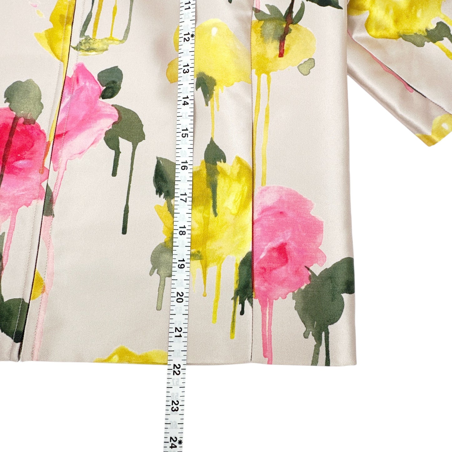 BLUMARINE Floral Silk Blend Evening Jacket IT40 | US4 XS