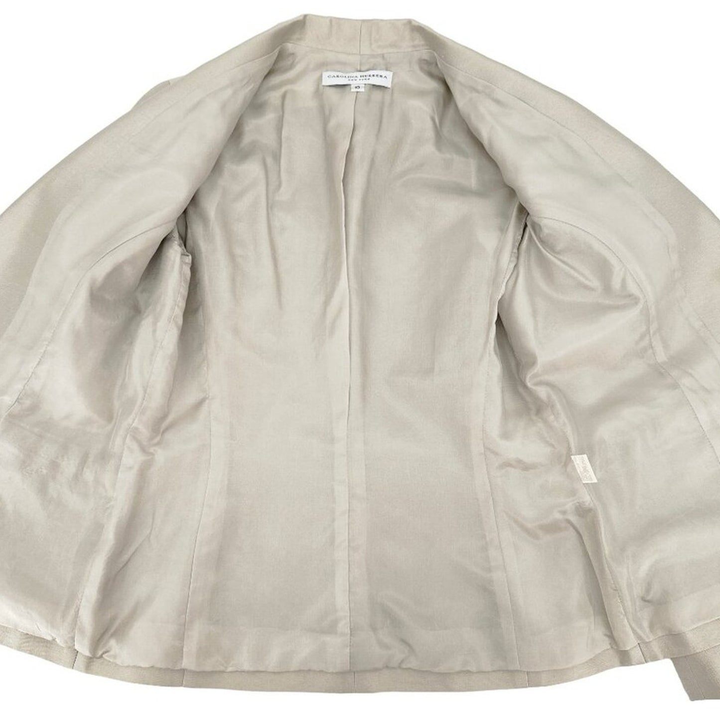 CAROLINA HERRERA Wool Silk Blend Shawl Lapel Jacket Blazer 10|L