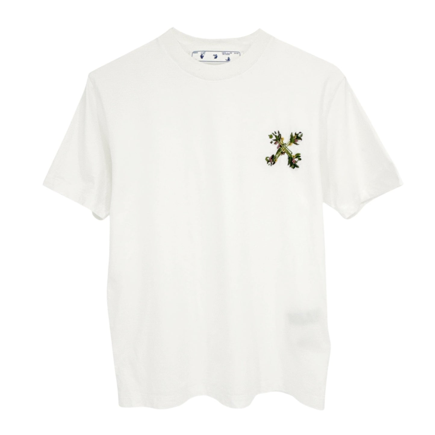 OFF WHITE Embroidered Mini Floral Arrows Tee S