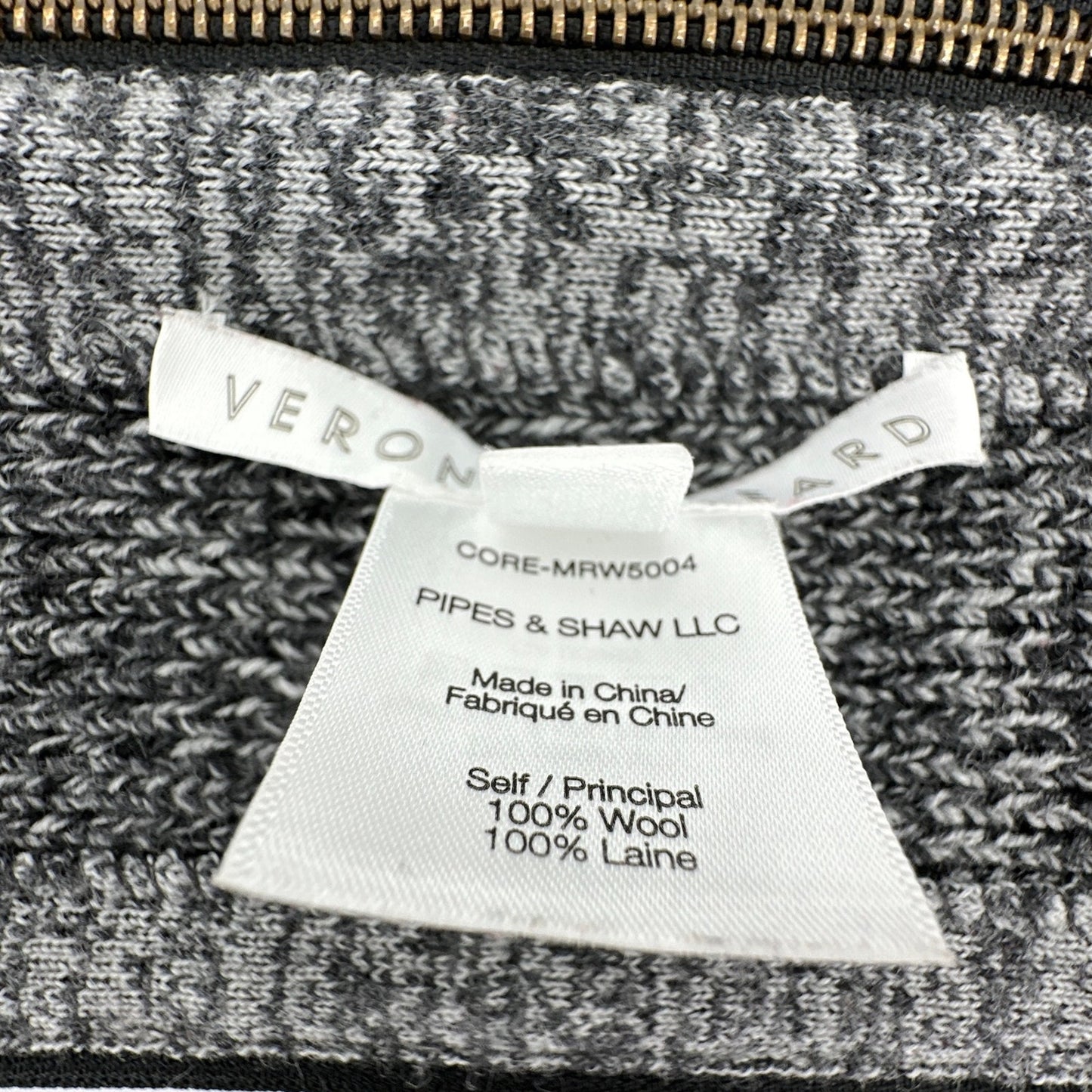 VERONICA BEARD Uptown Black Mélange Wool Dickey & Cuffs