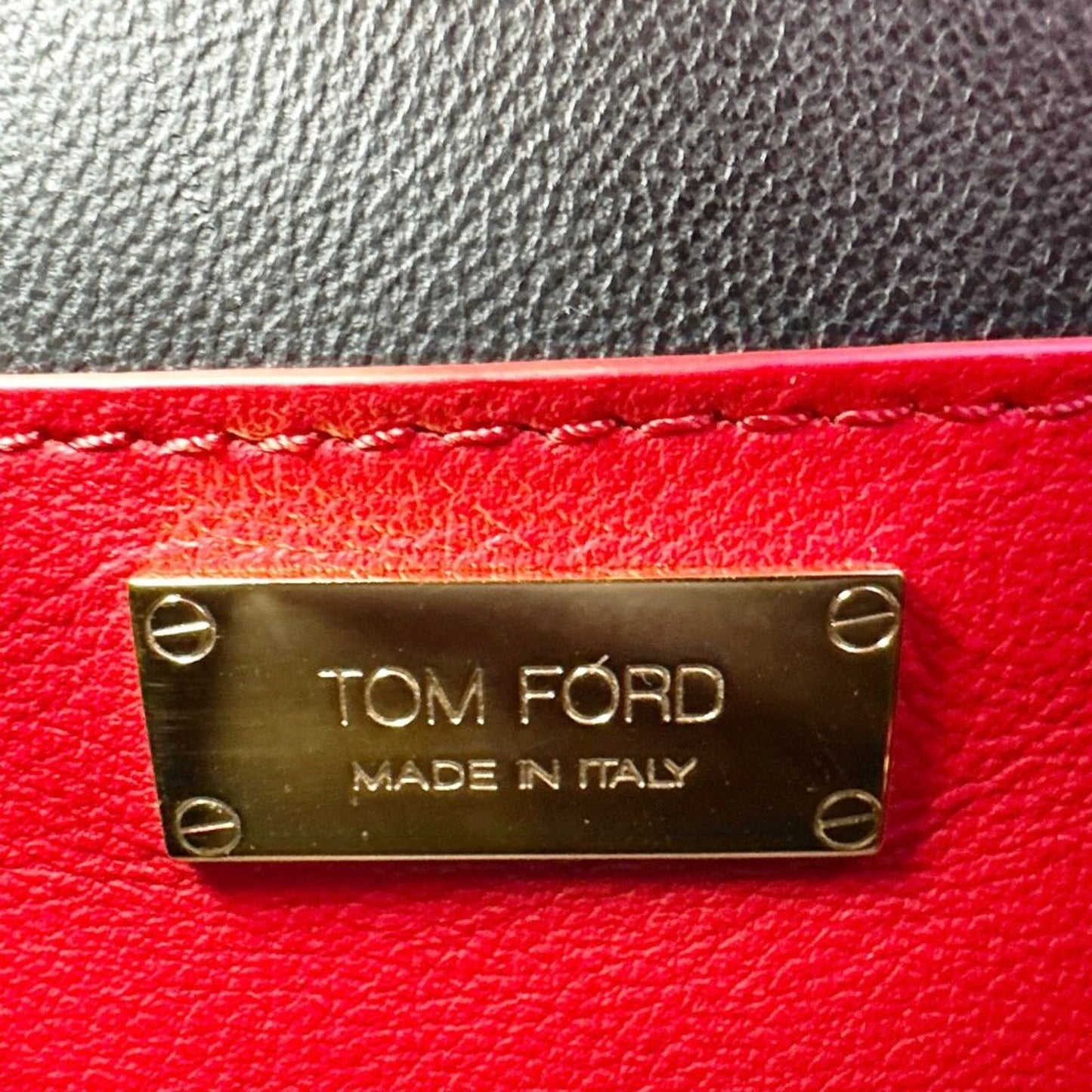 TOM FORD Cosmo T Lock Shoulder Bag Leather Small