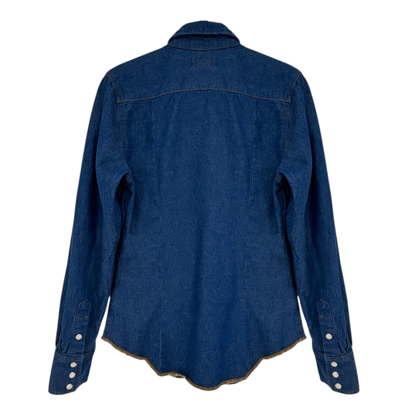 STAUD + WRANGLER The Western Shirt in Dark Rinse S