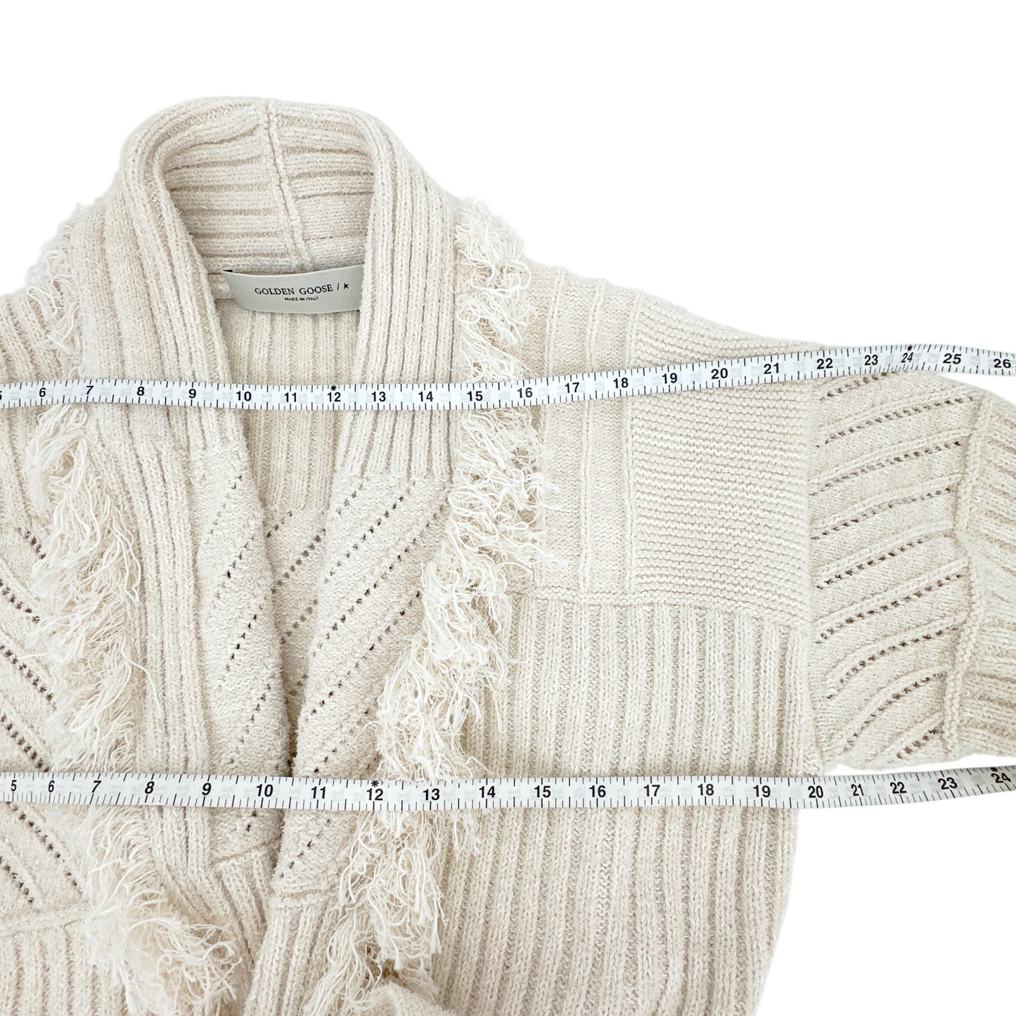 GOLDEN GOOSE Journey Knit Belted Cardigan M