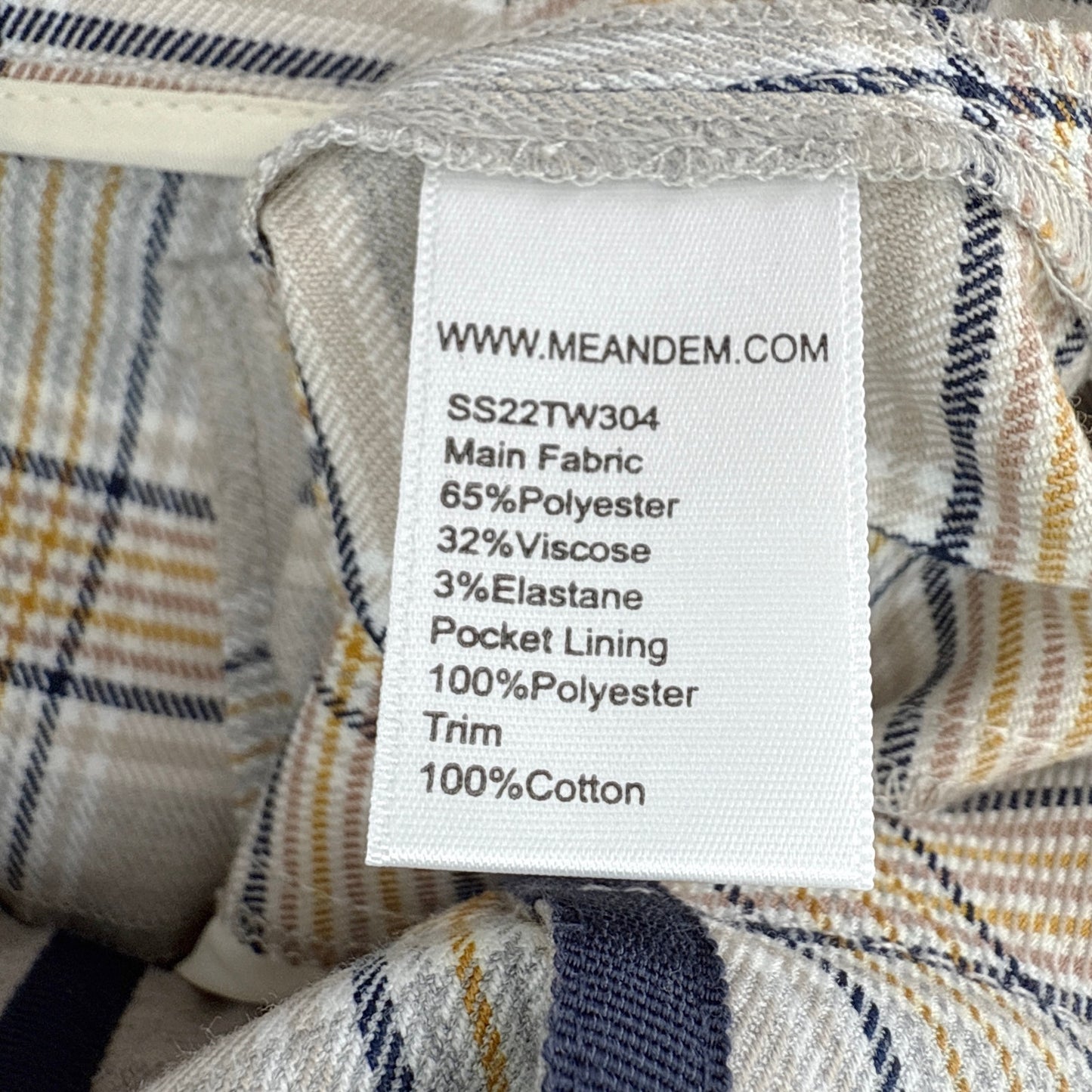 ME+EM Statement Check Super Wide Leg Trouser UK6|US2