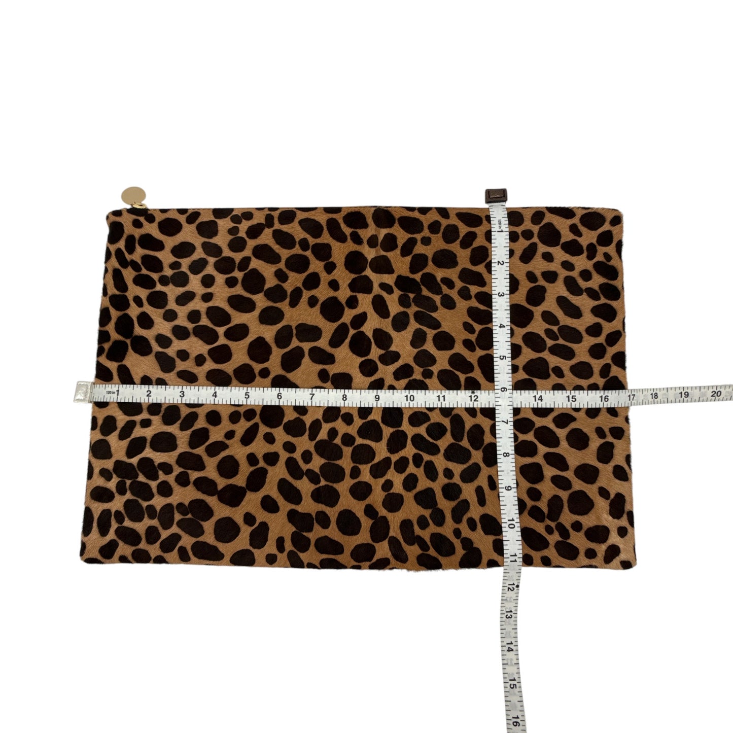CLARE V. Oversized Laptop Clutch in Leopard