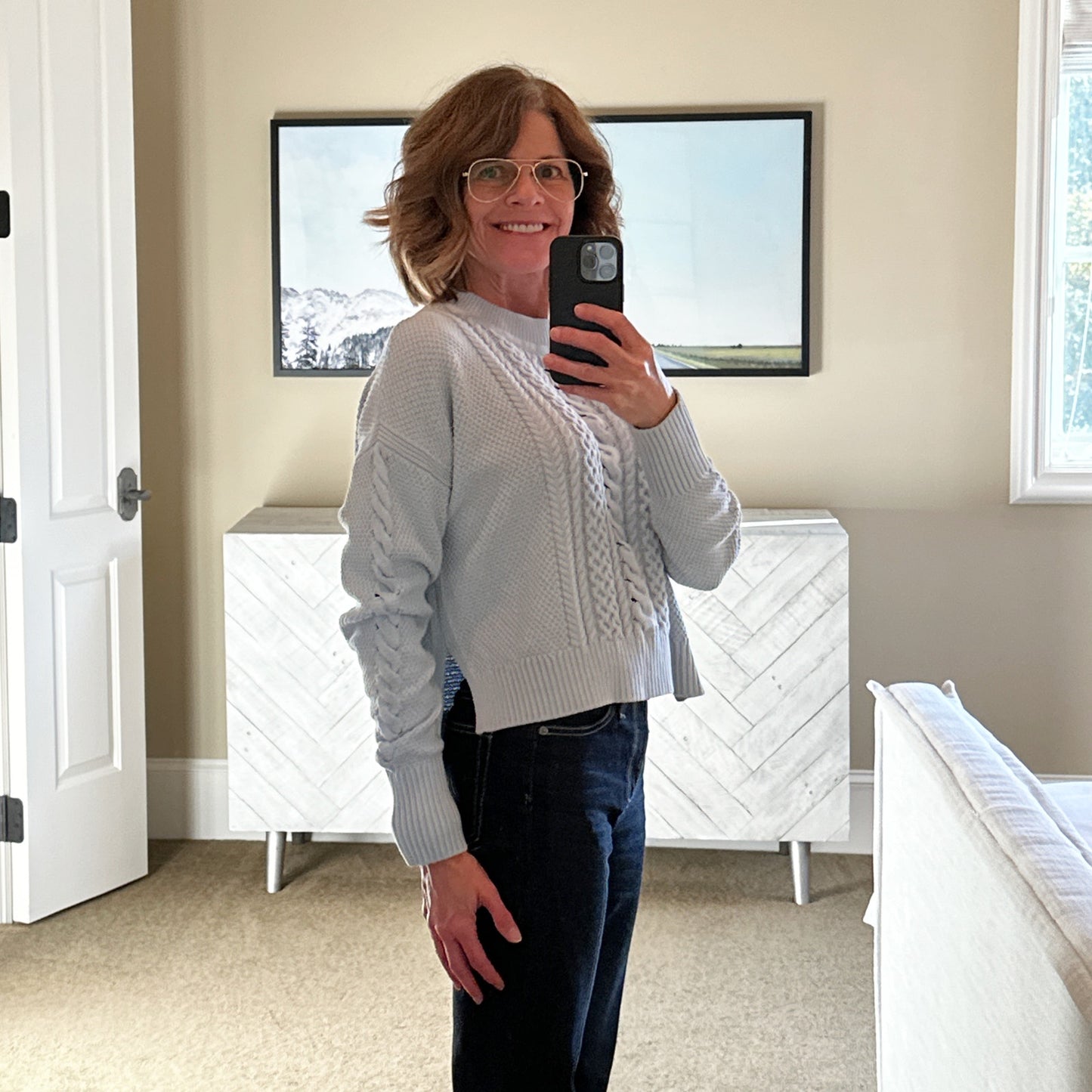 LA LIGNE Picnic Sweater in Pale Blue XS