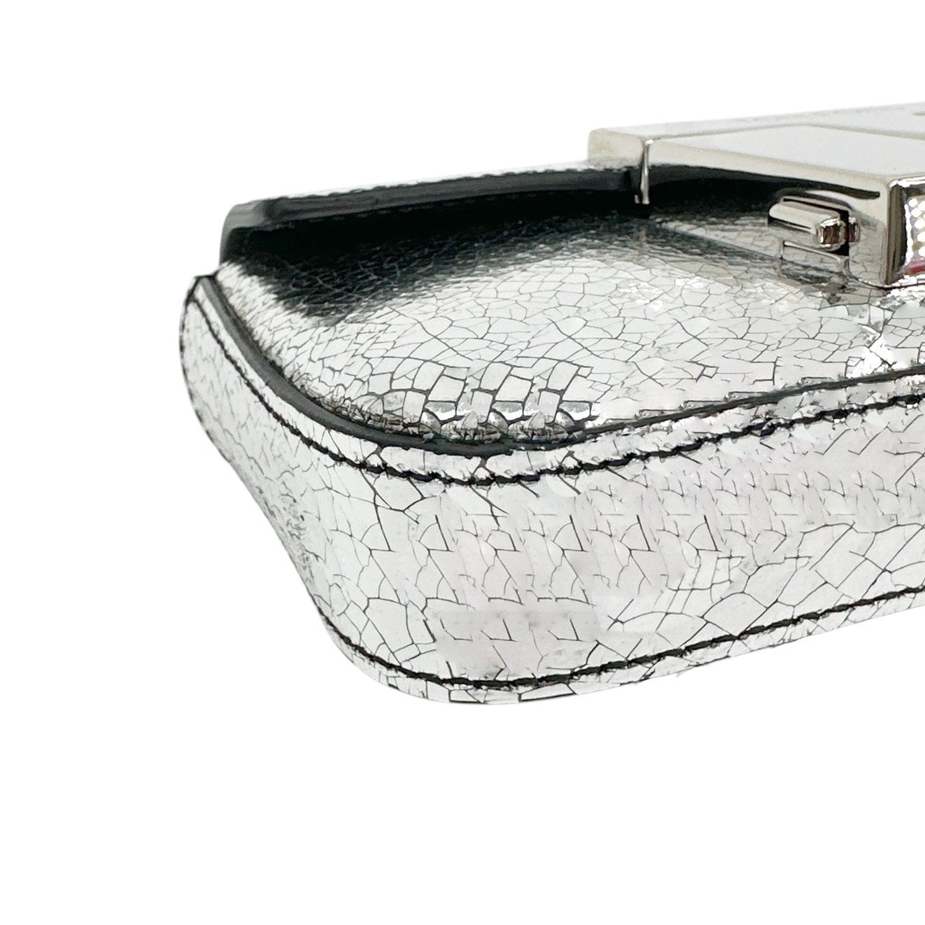 TOM FORD Shiny T Clasp Mini Crossbody Bag in Silver