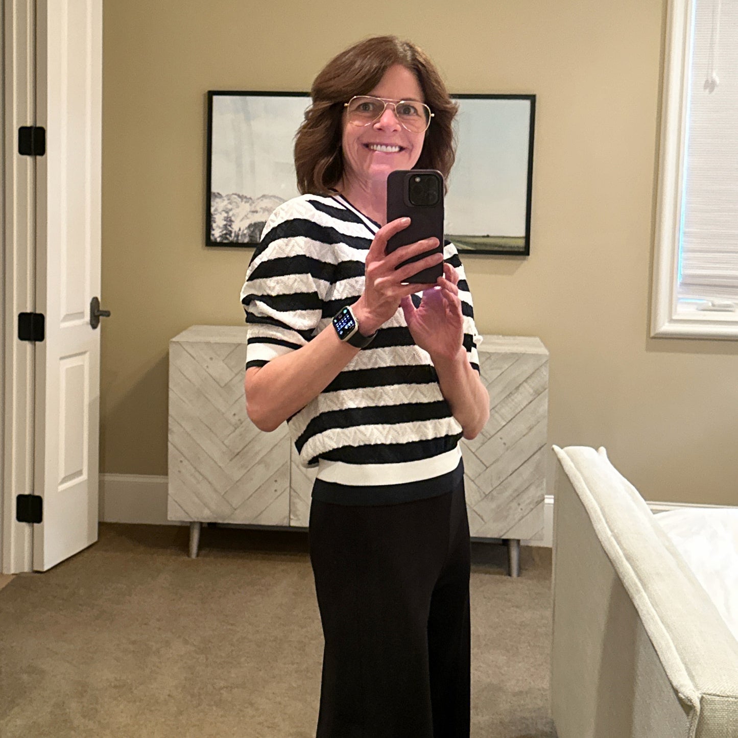 VERONICA BEARD Lisbeth Knit Top L