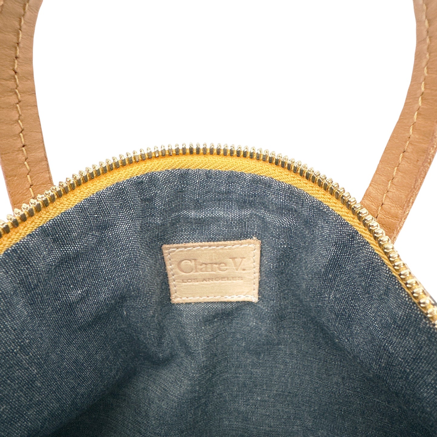 CLARE V. Attache Tote in Garden Snake with Additional Strap