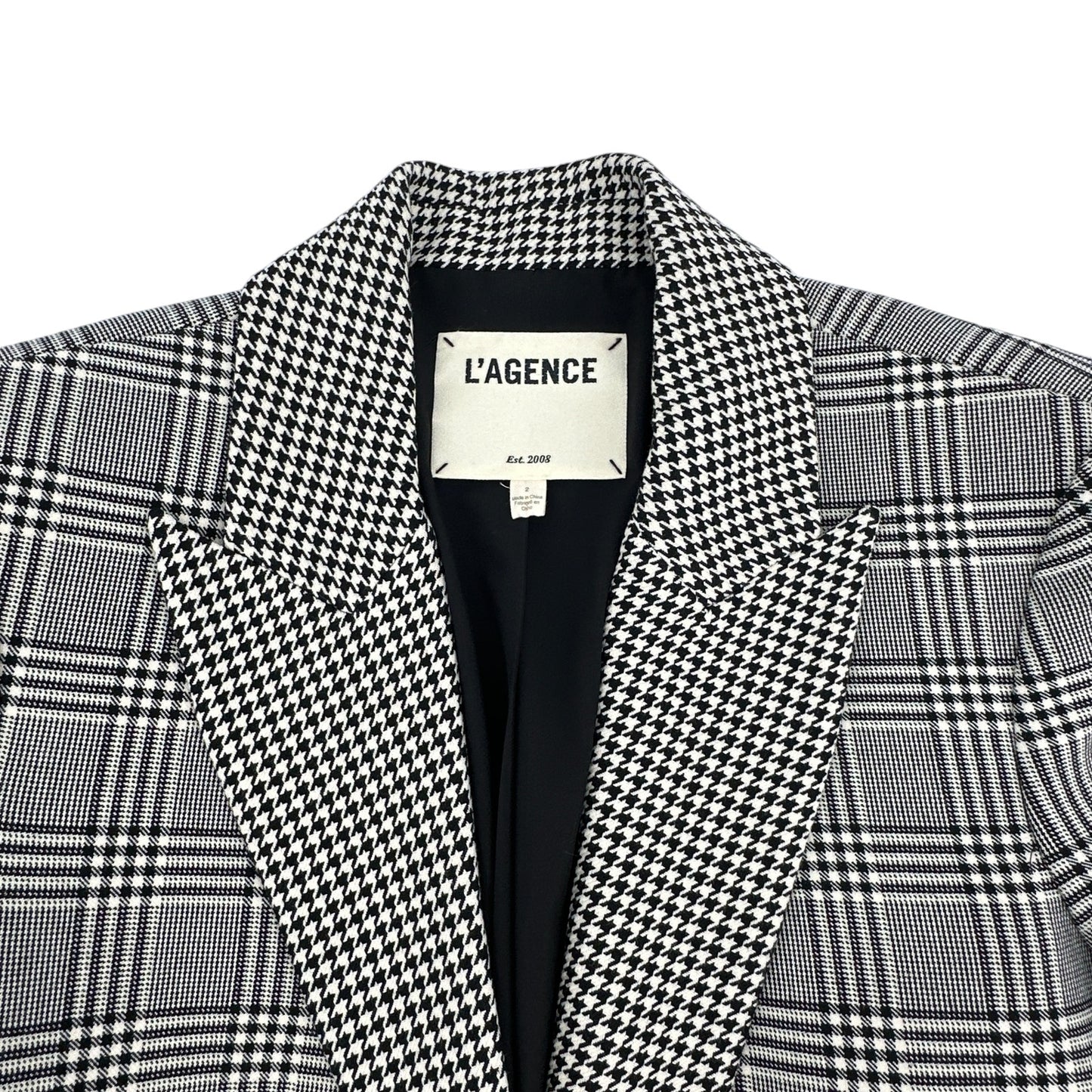 L'AGENCE Chamberlain Plaid & Houndstooth Blazer 2