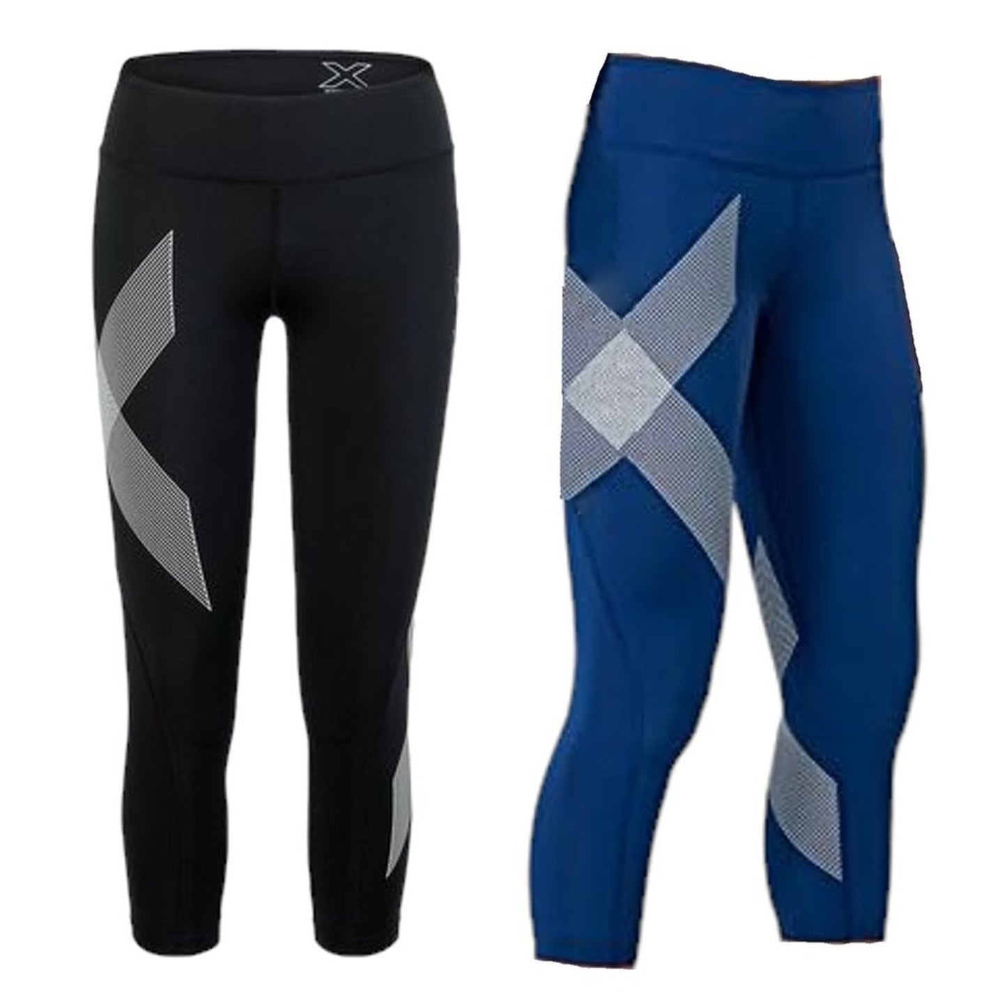 2XU Mid-rise Compression 7/8 Tights Stripe Logo Set 2 XS