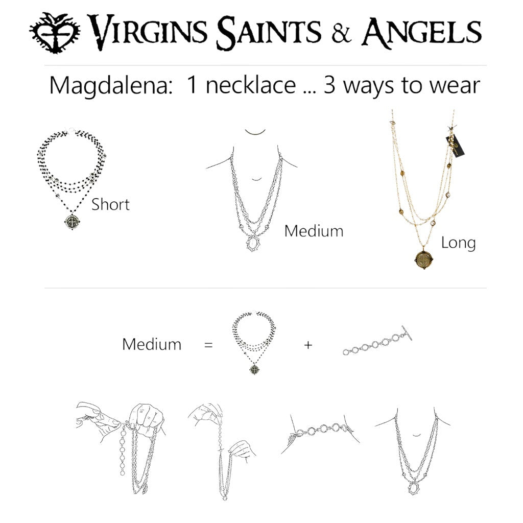 VIRGINS SAINTS & ANGELS VSA Magdalena 6mm Lux Square Hematite