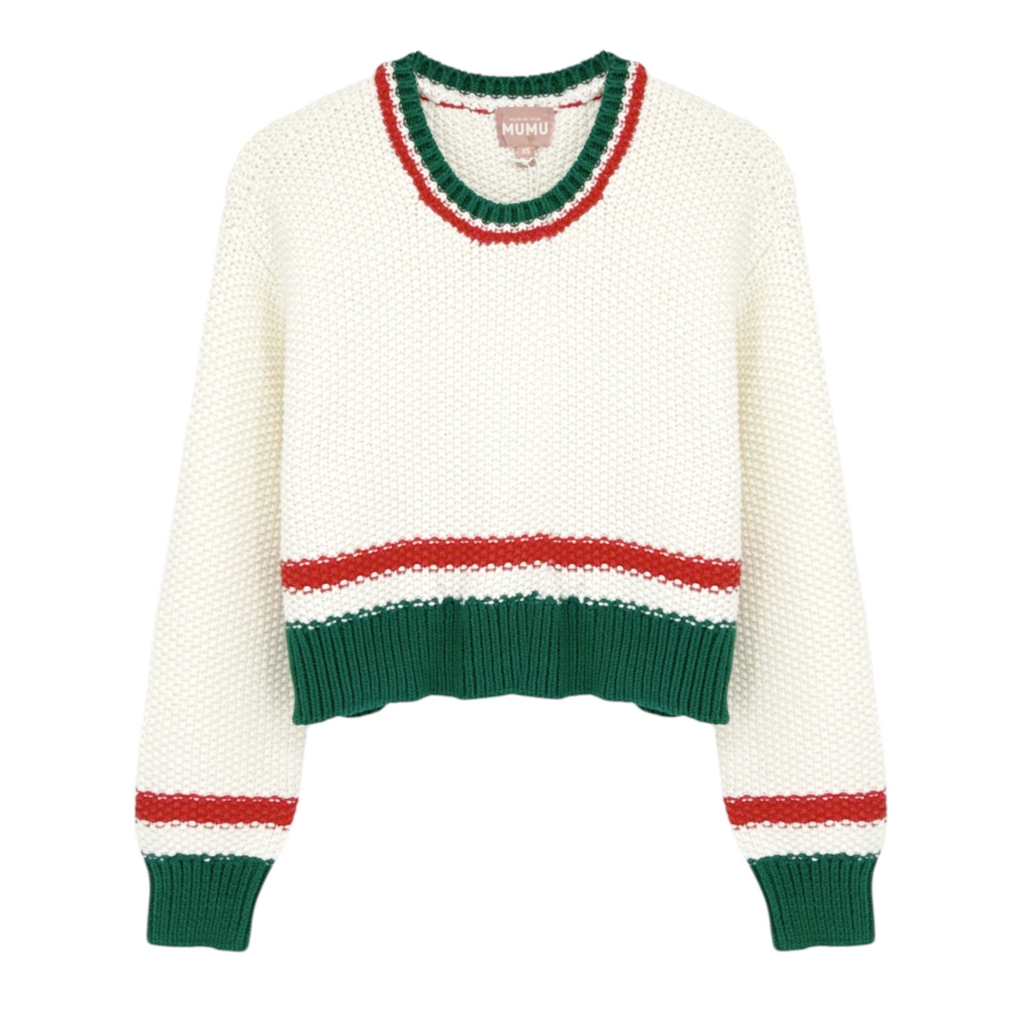 SHOW ME YOUR MUMU Only One Sweater in Festive Stripe XS