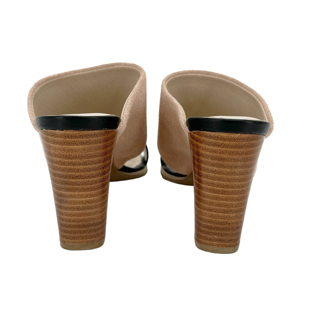 SEYCHELLES Lyra Black and Nude Leather Mules 6.5