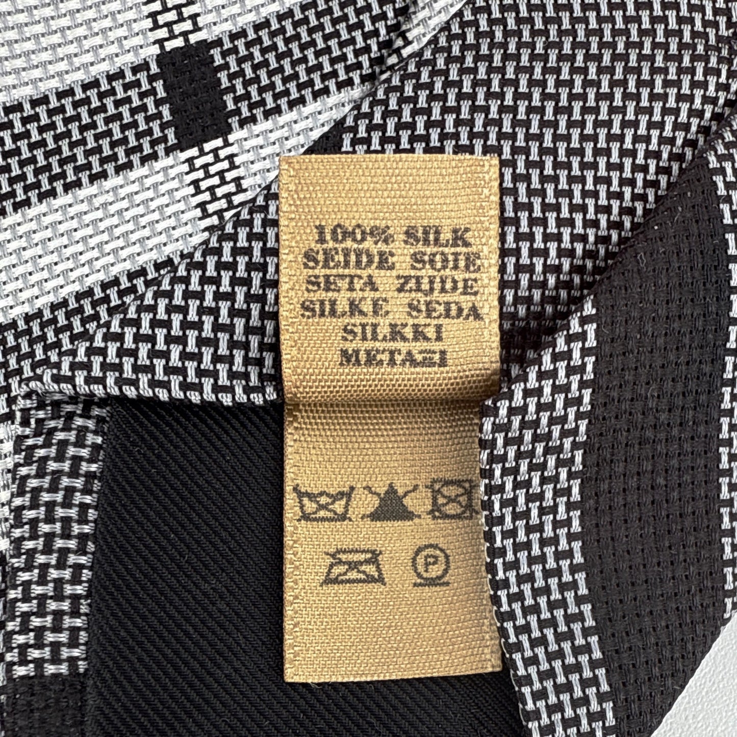 BURBERRY Manston Exploded Check Silk Tie in Charcoal