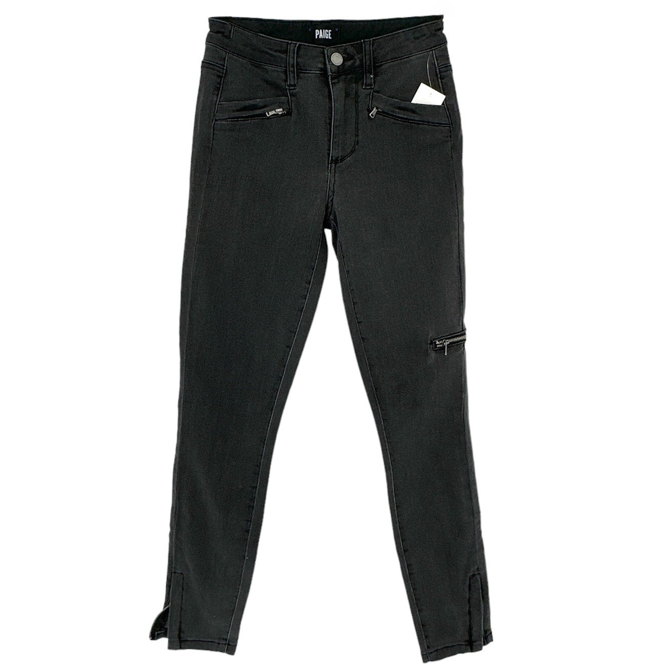 PAIGE Denim Skinny Ankle Zip Jeans in Pearson Wash 25