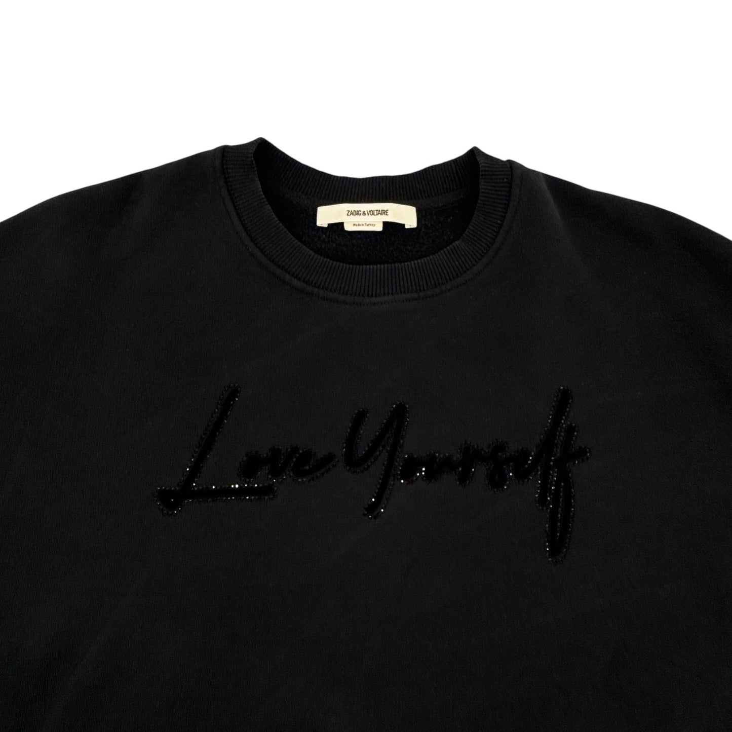 ZADIG & VOLTAIRE Oscar PMO Love Yourself Strass Sweatshirt S