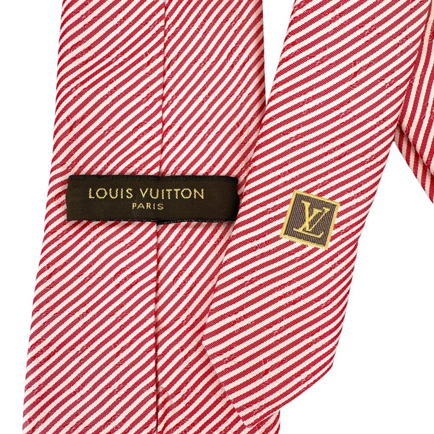 LOUIS VUITTON Monogram Diagonal Tie in Red