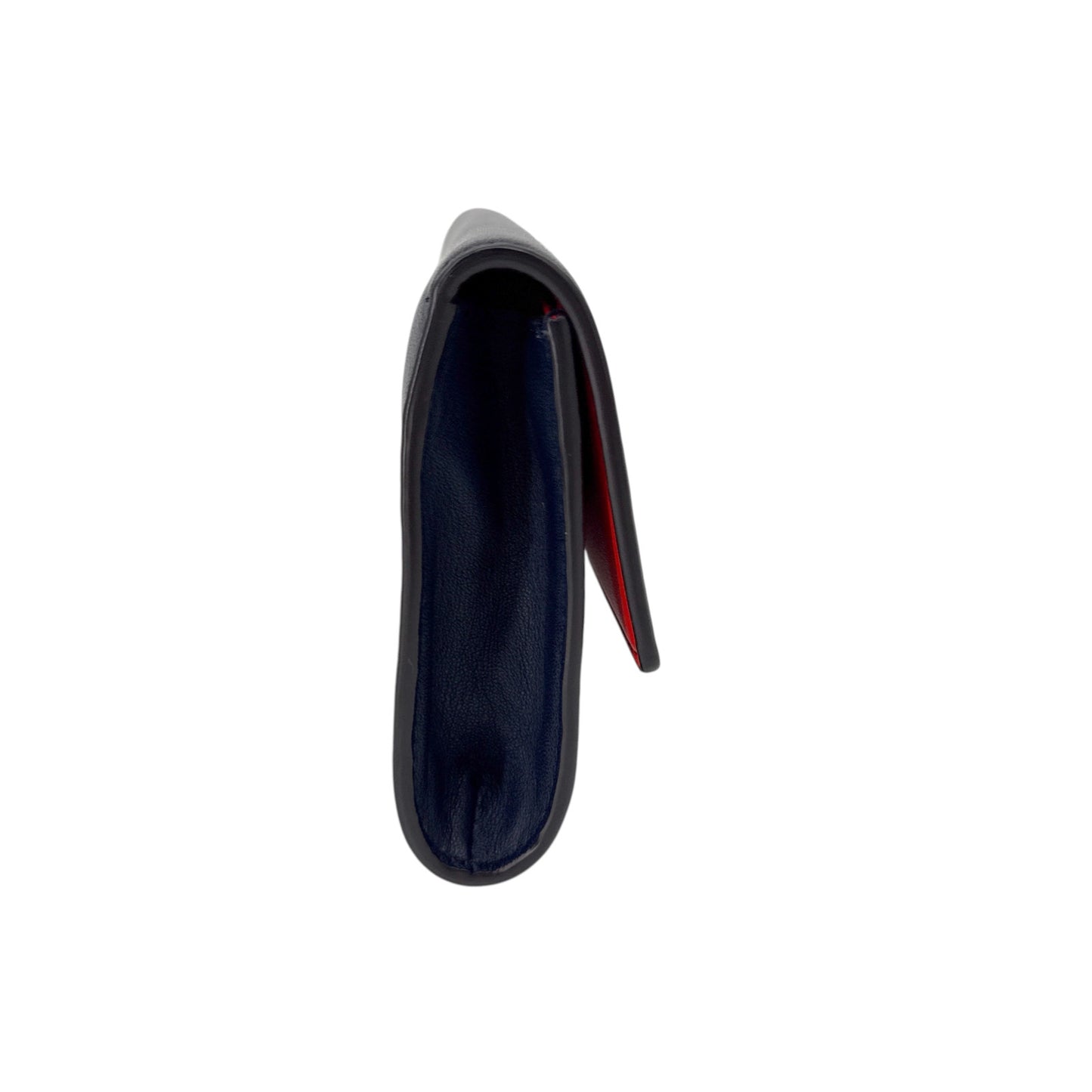 TORY BURCH Leather Heart Clutch in Tory Navy
