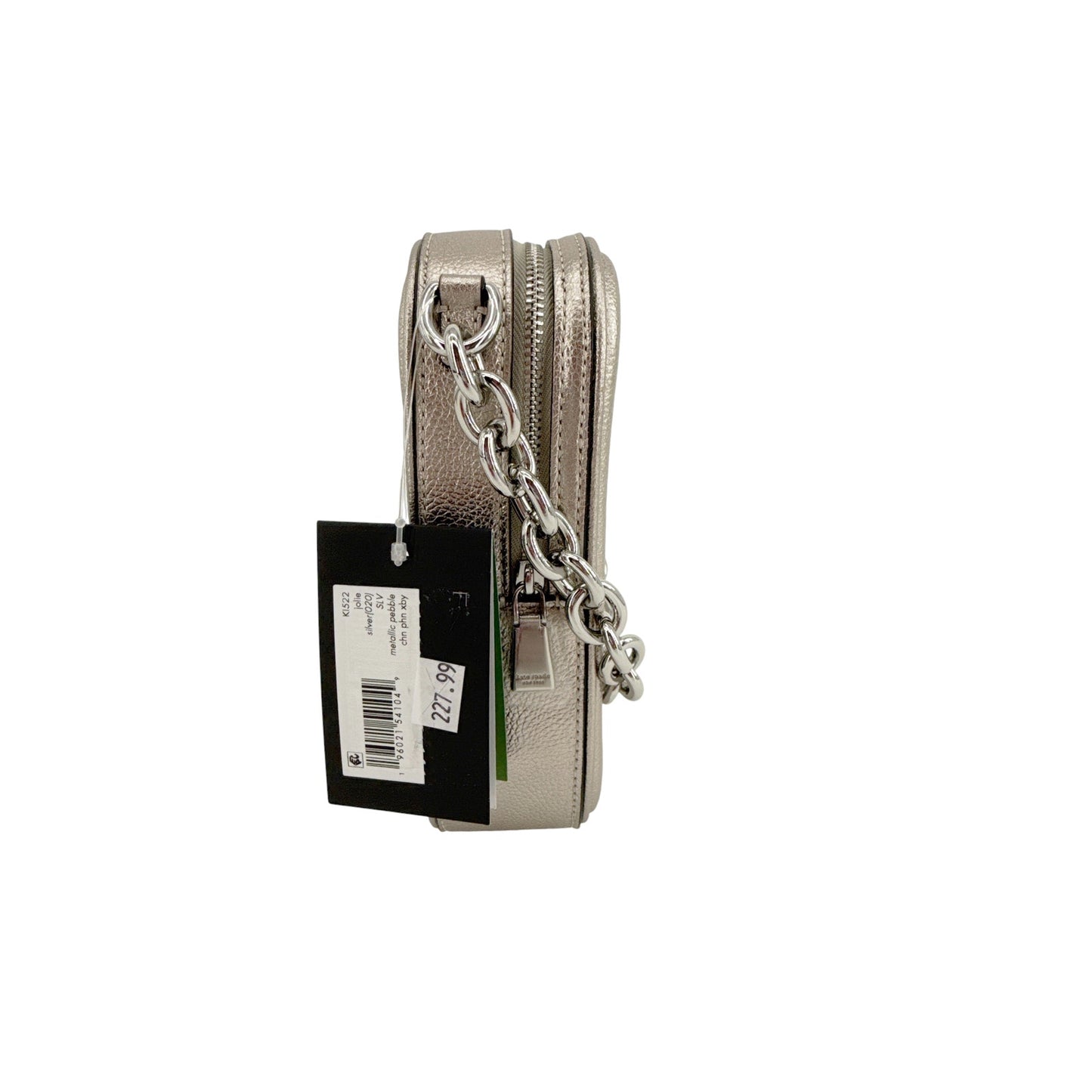 KATE SPADE New York Jolie Metallic Chain Phone Crossbody in Silver