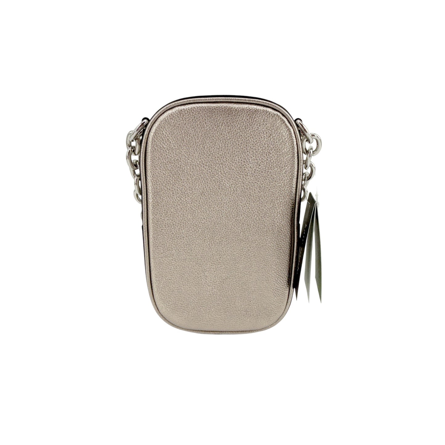 KATE SPADE New York Jolie Metallic Chain Phone Crossbody in Silver