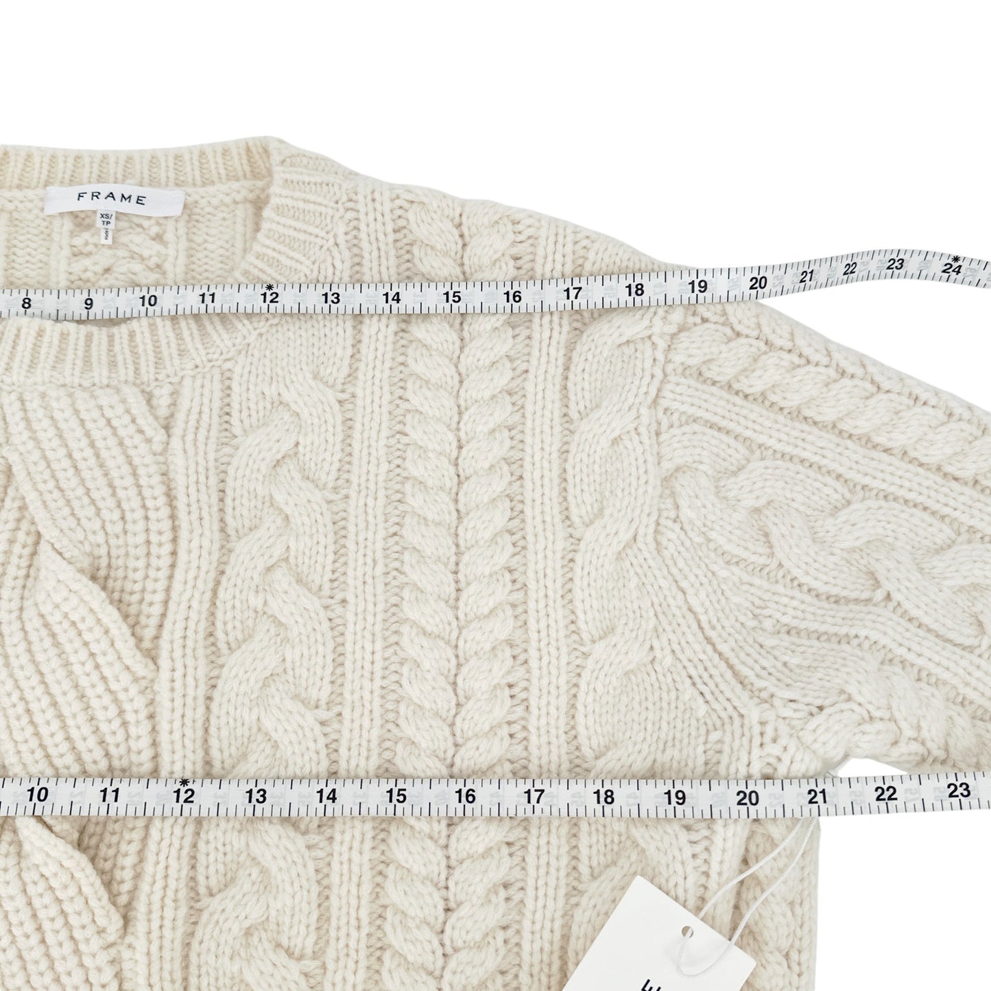 FRAME Cable Knit Wool Blend Sweater XS