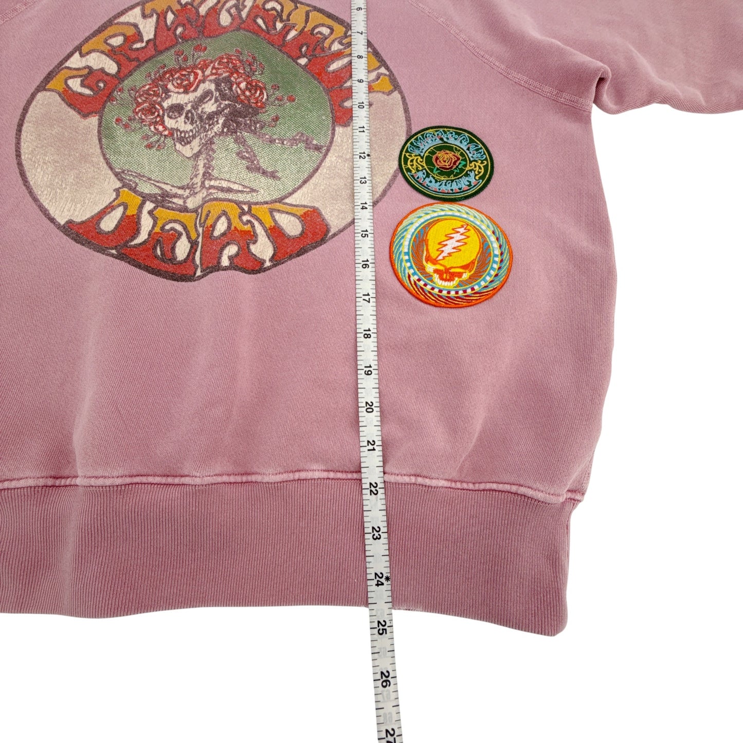 MADEWORN Grateful Dead Shrunken Sweatshirt in Petal M