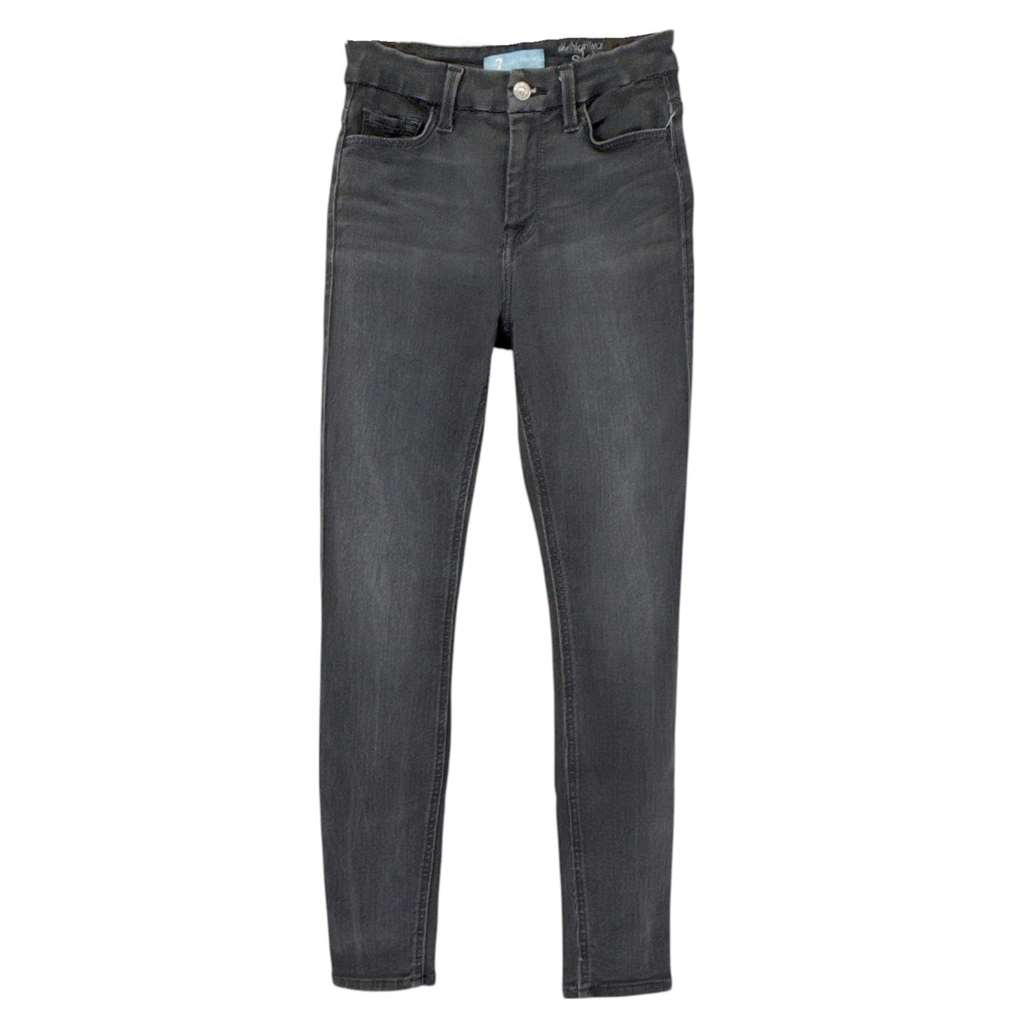 7 for ALL MANKIND b(air) denim The High Waist Ankle Skinny in Grey 24