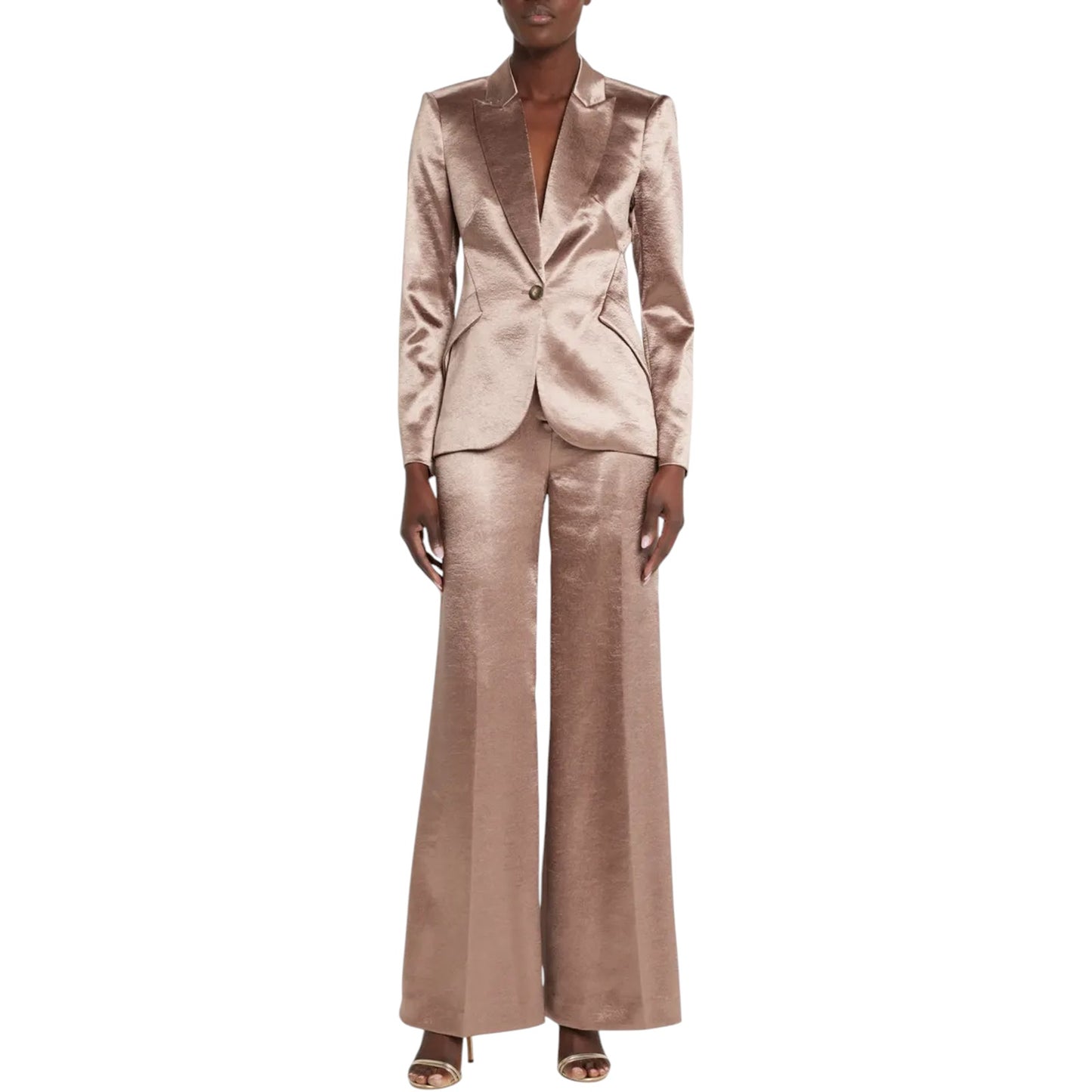 L'AGENCE Chamberlain Metallic Blazer in Sparrow 8|M
