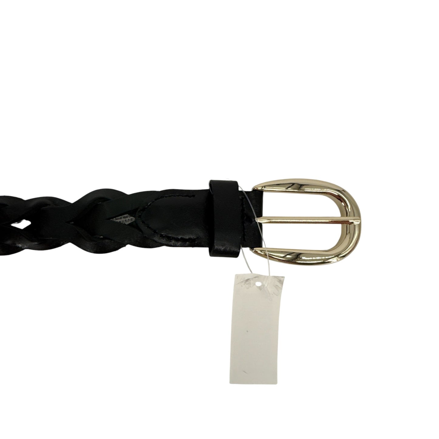 MADEWELL Braided Belt in True Black M-L