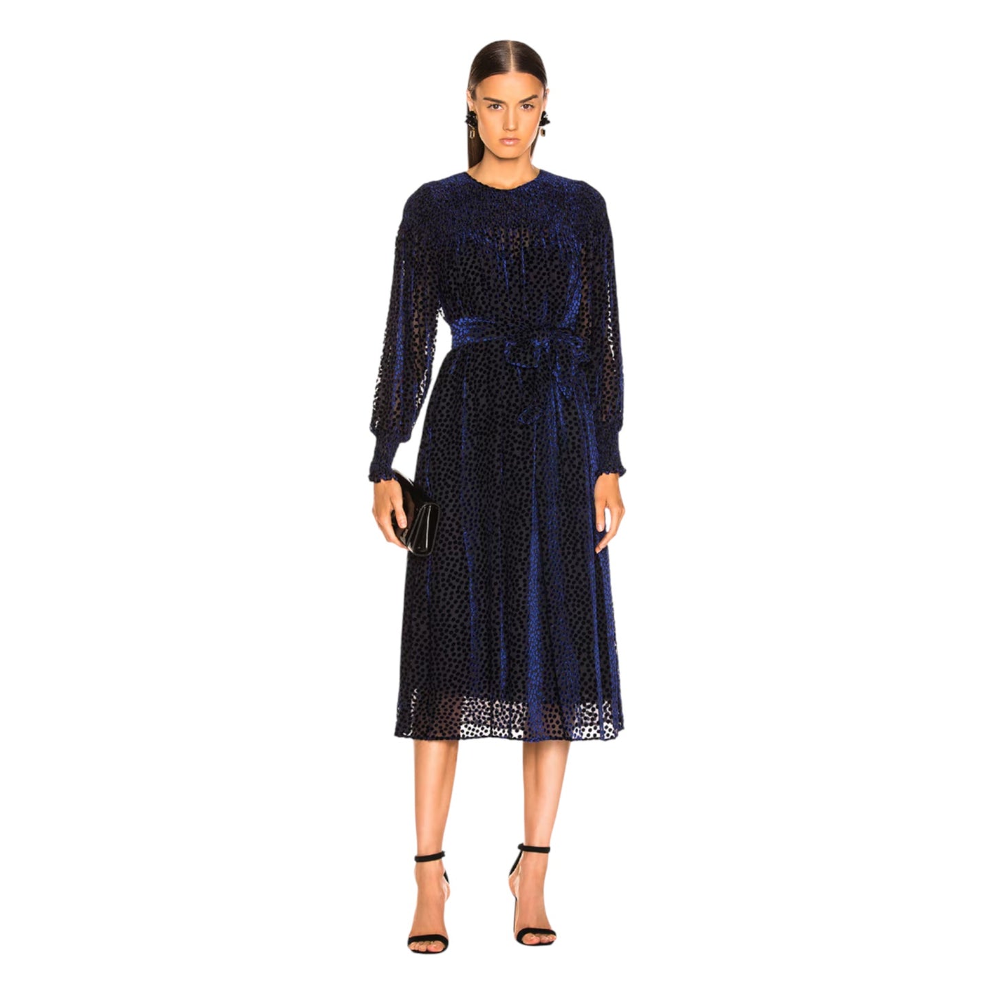 THE GREAT. Merry Dress in Navy 0|XS